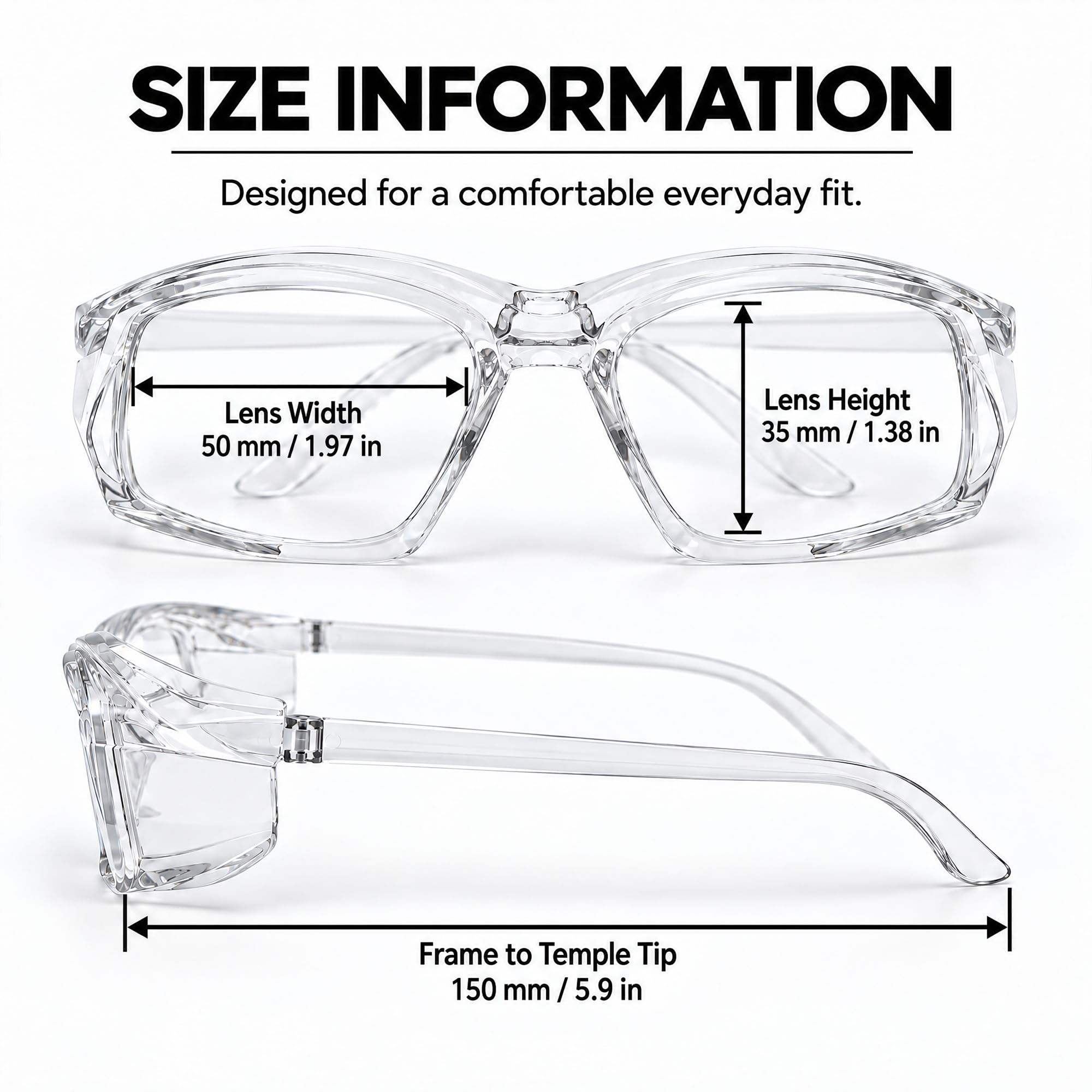 MORK&SUKY Safety Glasses for Men&Women, Anti-Fog Protective Eyewear with Side Shields for Woodworking, Lab Work,Construction. — Amazon image 8