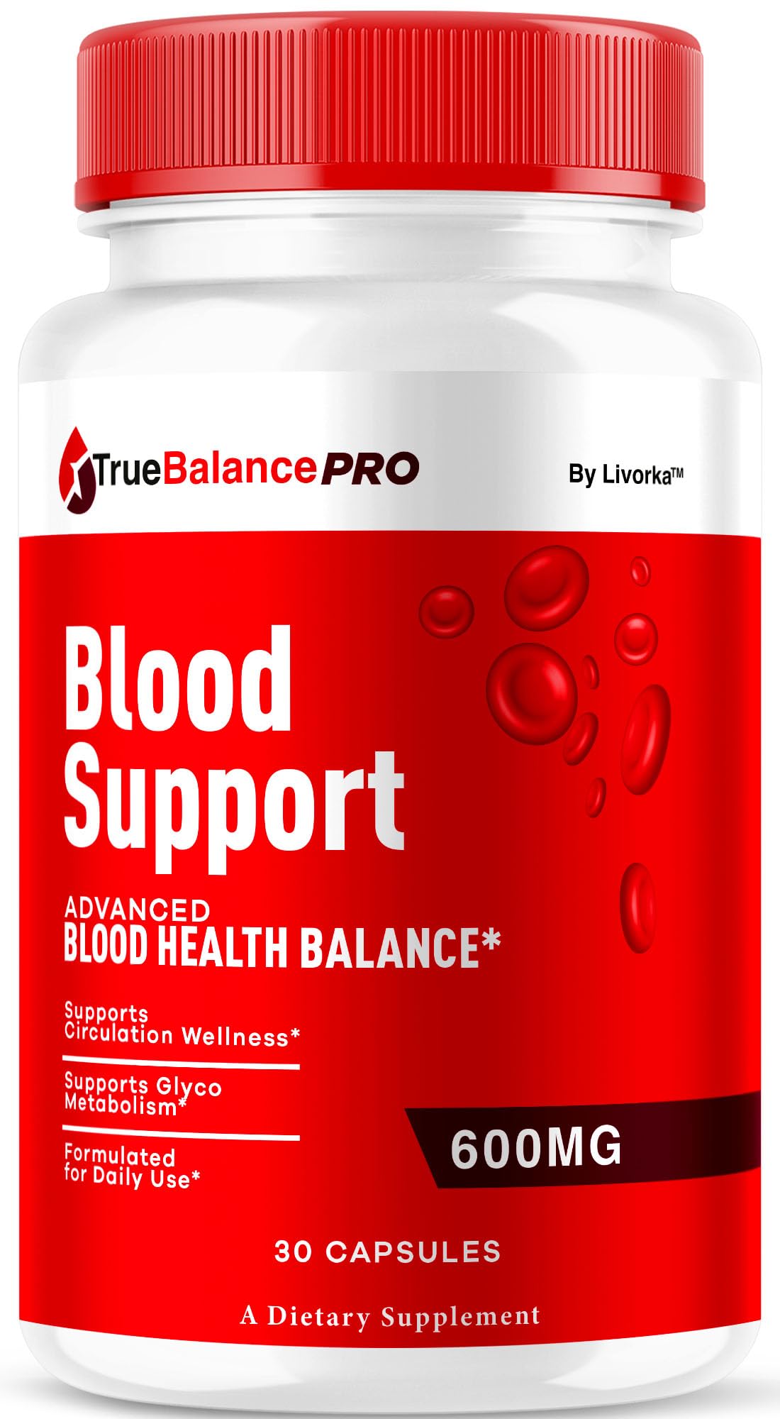 True Balance Blood Support Pro Glycogen Capsules Maximum Strength, TrueBalancePro Pills Supplement Multivitamin All Natu