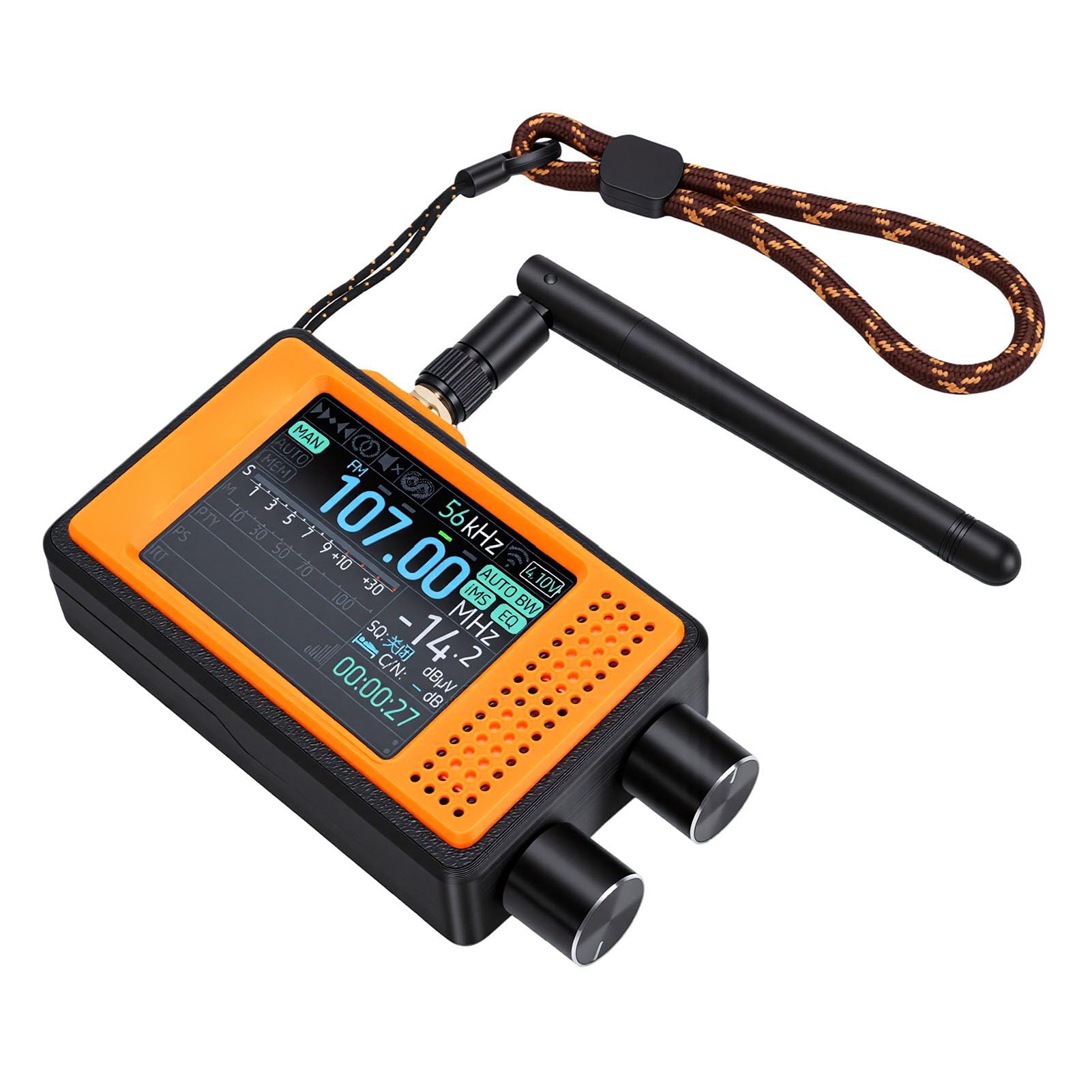 Eujgoov Mini Radio mit DSP, Tragbares Allband Radio, 2,4 Zoll Touchscreen