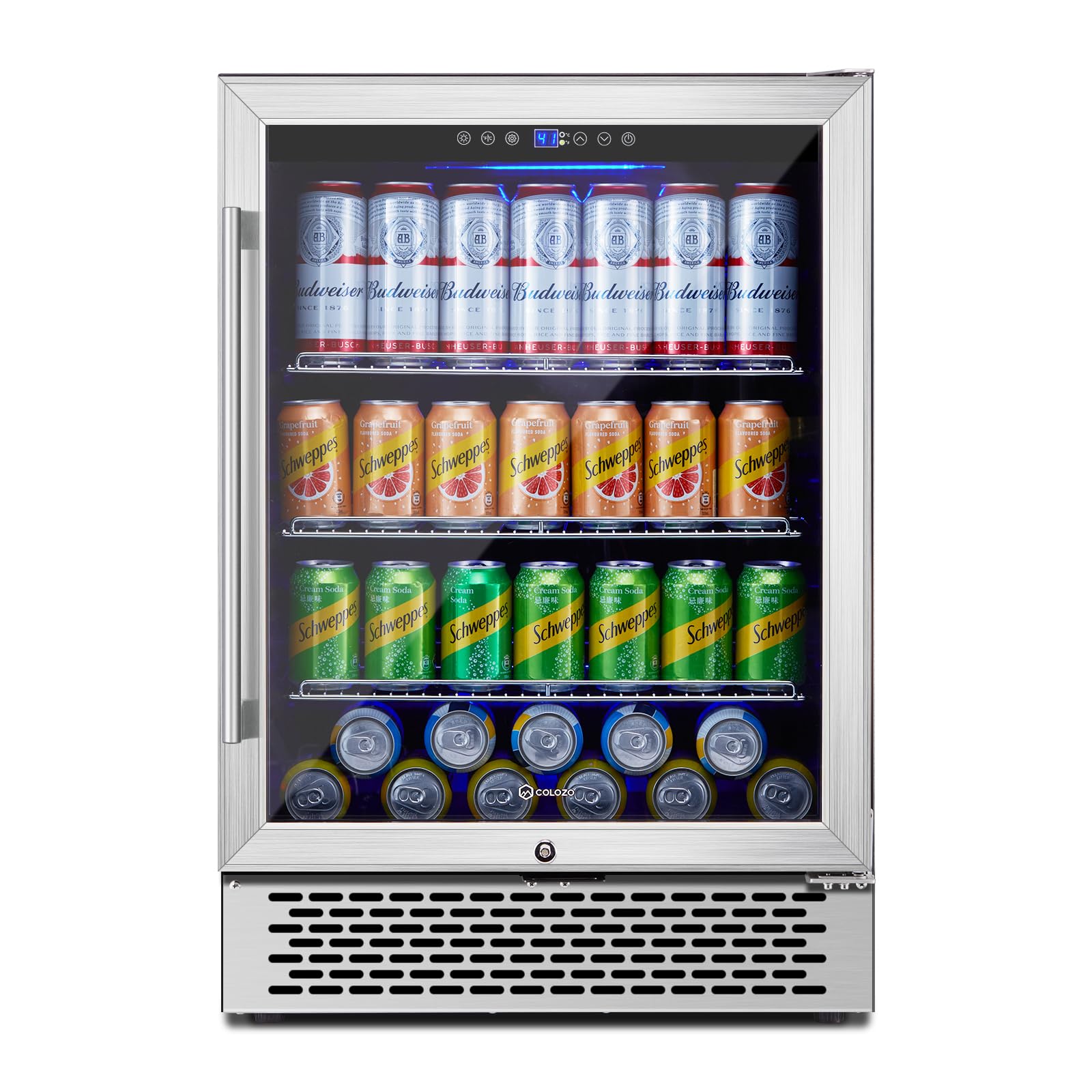 COLOZO COB46S1 Beverage Cooler Silver