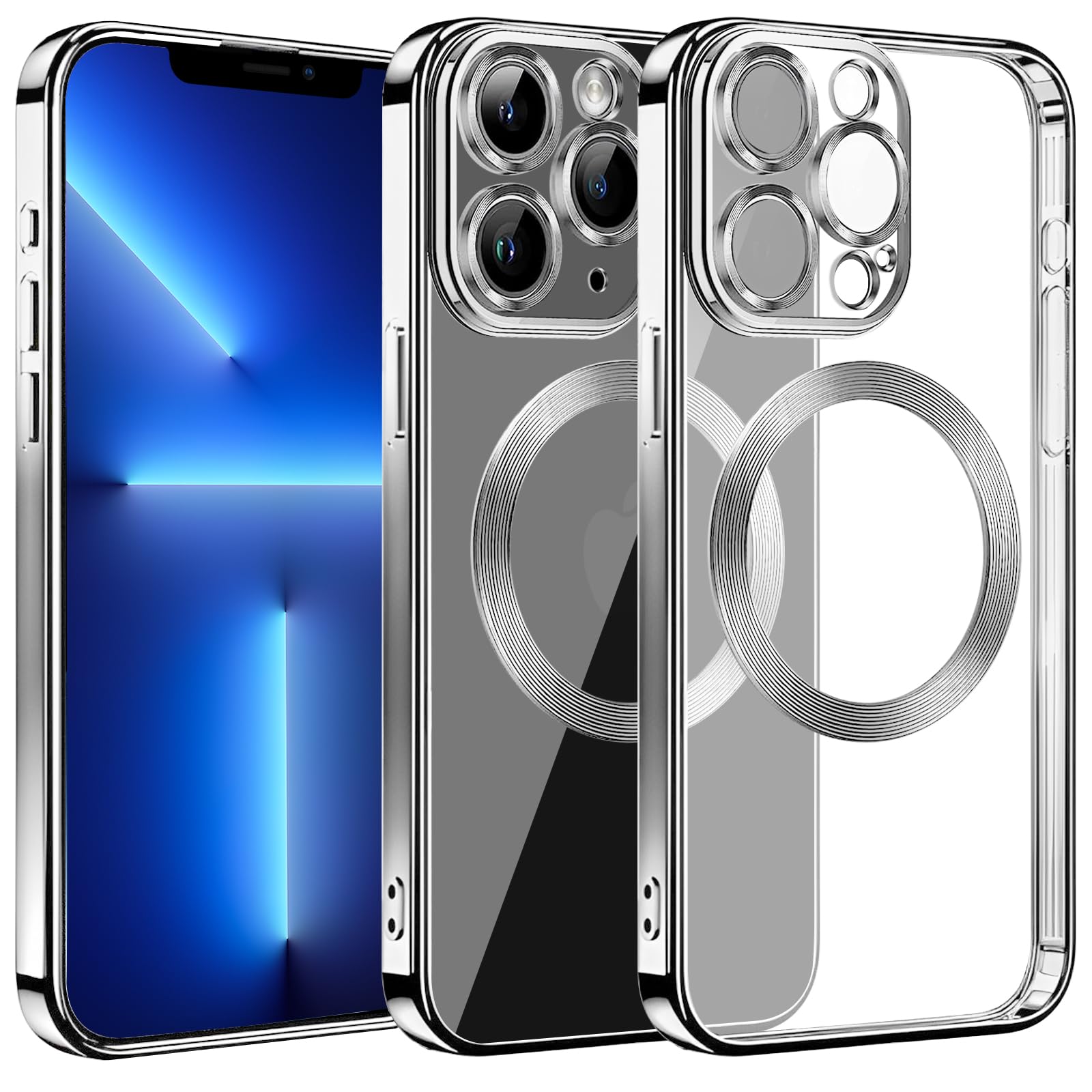 Mgnaooi - Funda Magnética Para IPhone 13 Pro Max, Compatible Con MagSafe, Parte Trasera