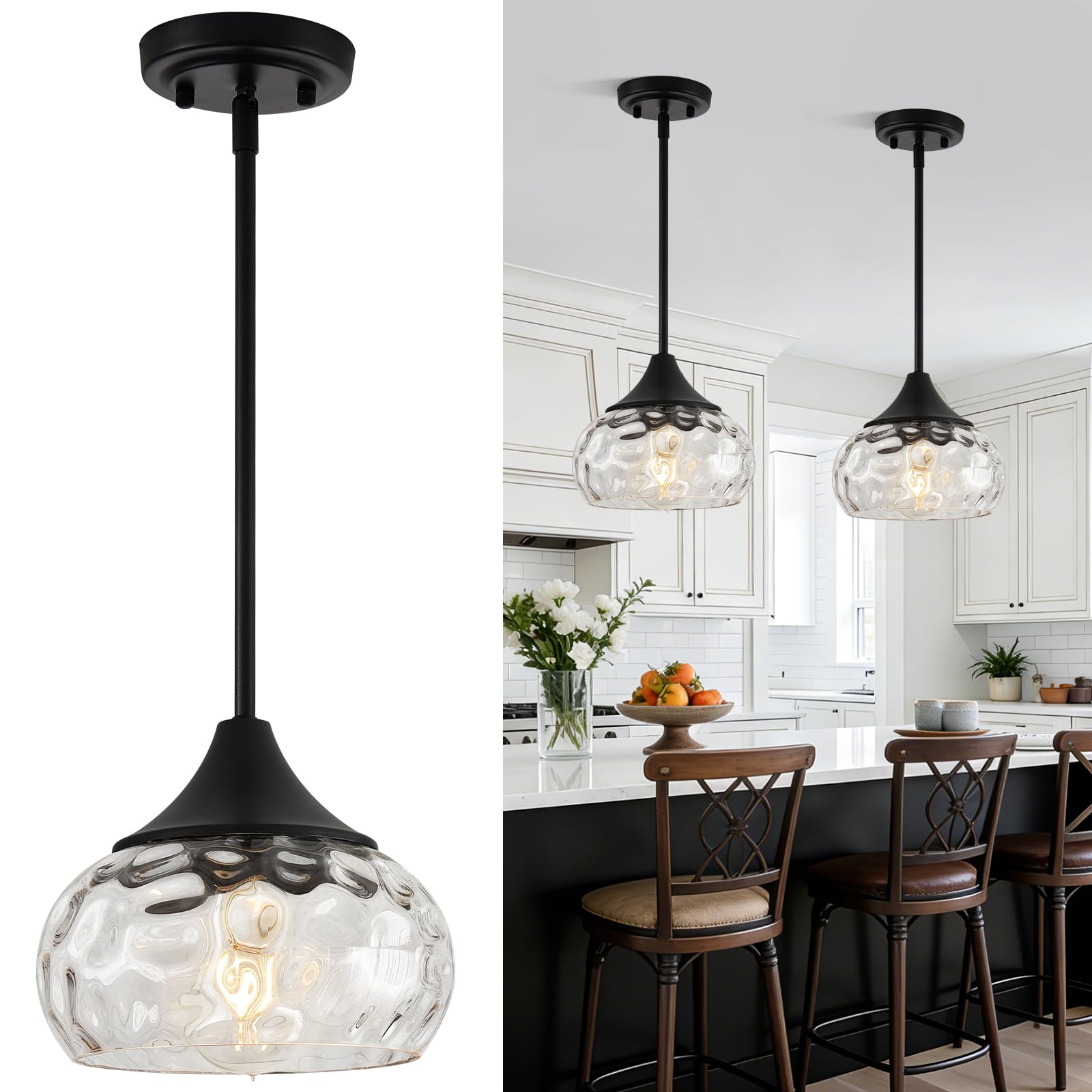 Amazon.com: 2 Pack Modern Pendant Lights Kitchen Island, Matte