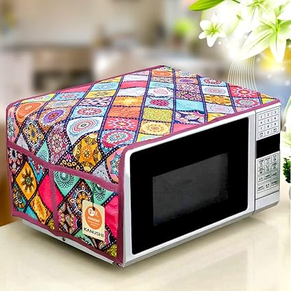 KANUSHI Industries Microwave/Oven Top Cover with 4 Utility Pockets (VAR-MICRO-DIG-B)