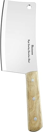 Miniatura 2 de Uniware Cuchilla china profesional de acero inoxidable 18/10 de alta calidad, calibre pesado, 14 pulgadas, hoja de 9 pulgadas, grosor de 0.157 in,