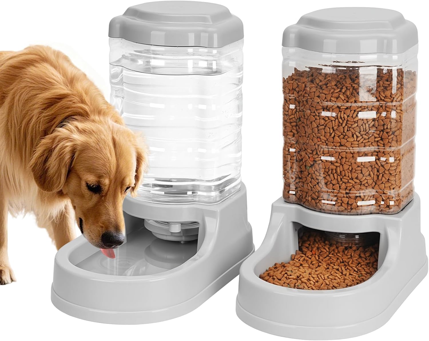 Kenond 9.5L Gravity Large Dog Feeder, Automatic Dog Food Dispenser, Suitable for Indoor/Outdoor