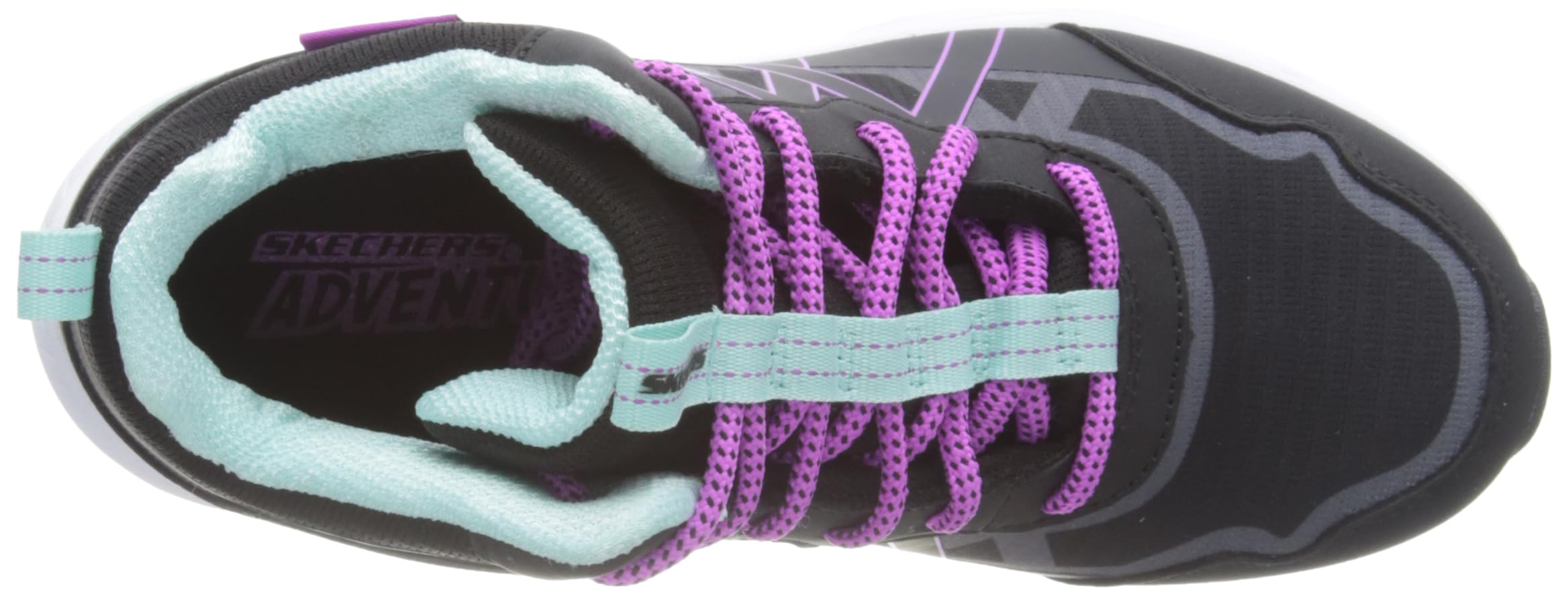 Skechers Adventure Blitz Fun Pursuit, Botas de Senderismo Niñas, Black Pu/ Turquoise Trim, 27 EU