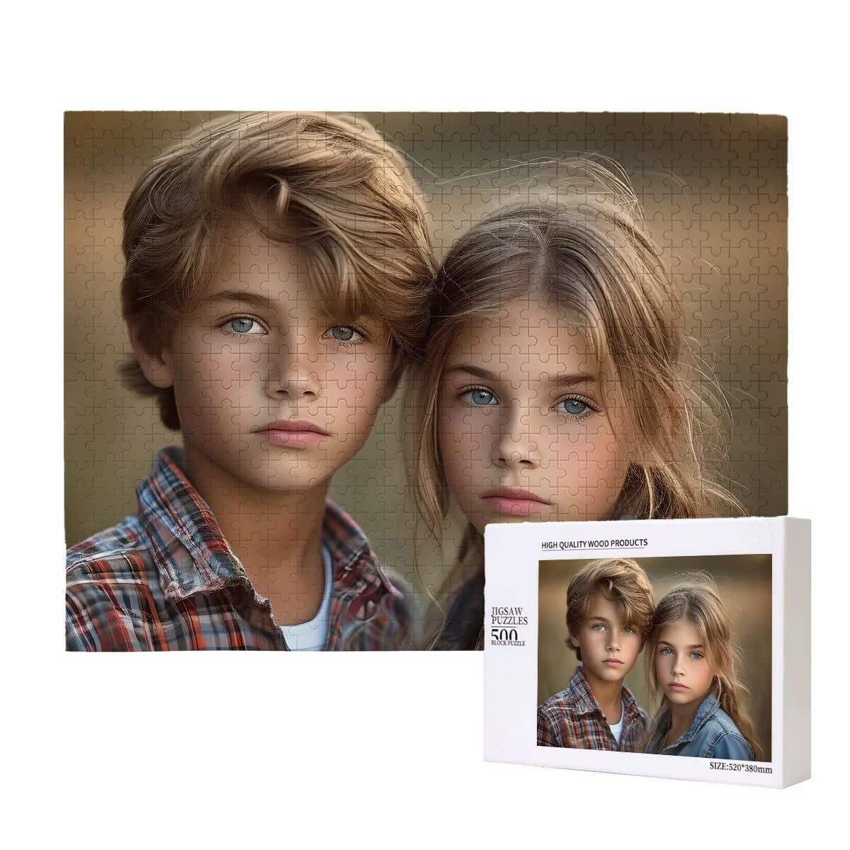 Spersonalizowane puzzle fotograficzne 35/70/120/200/300/500/1000/1500/2000/3000 elementów, puzzle fotograficzne do samodzielnego wykonania, indywidualne puzzle ze zdjęciem, na urodziny, Boże