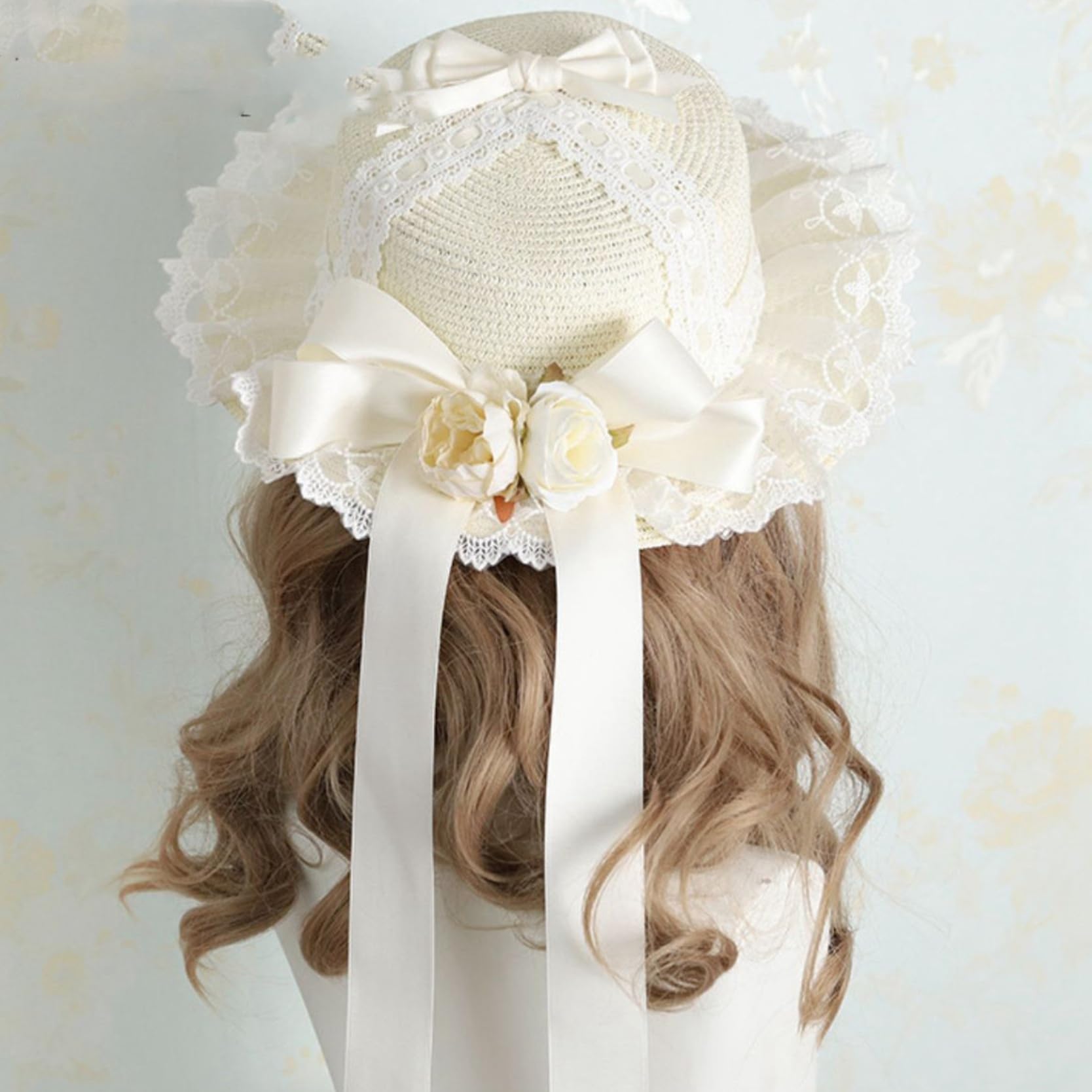 Amazon.co.jp: 麦わら帽子 ロリータ イエロー Lolita ロングリボン