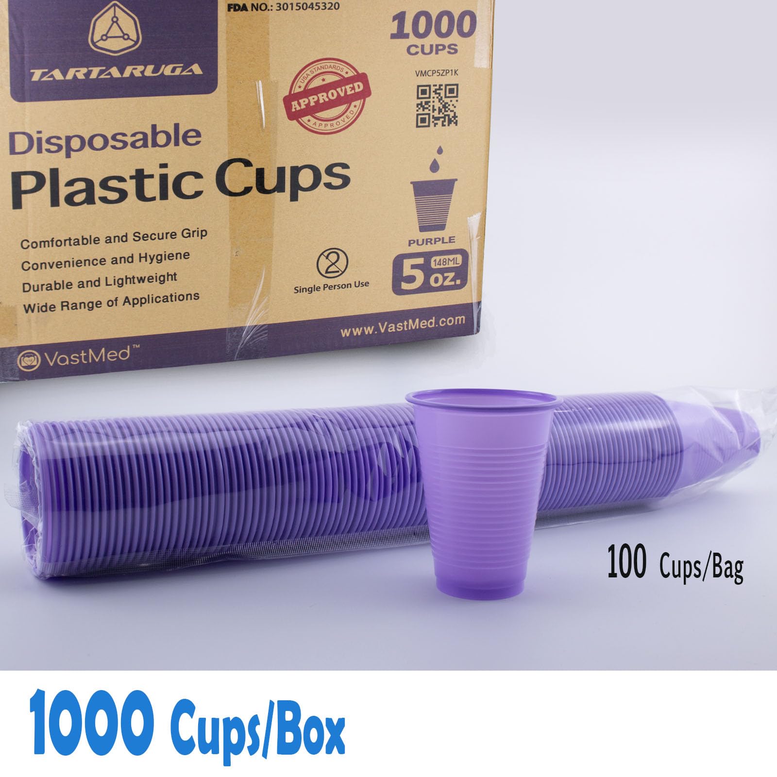 1000 vasos de plástico desechables de grado dental de 5 onzas, resistentes y duraderos, desechables unisex para beber