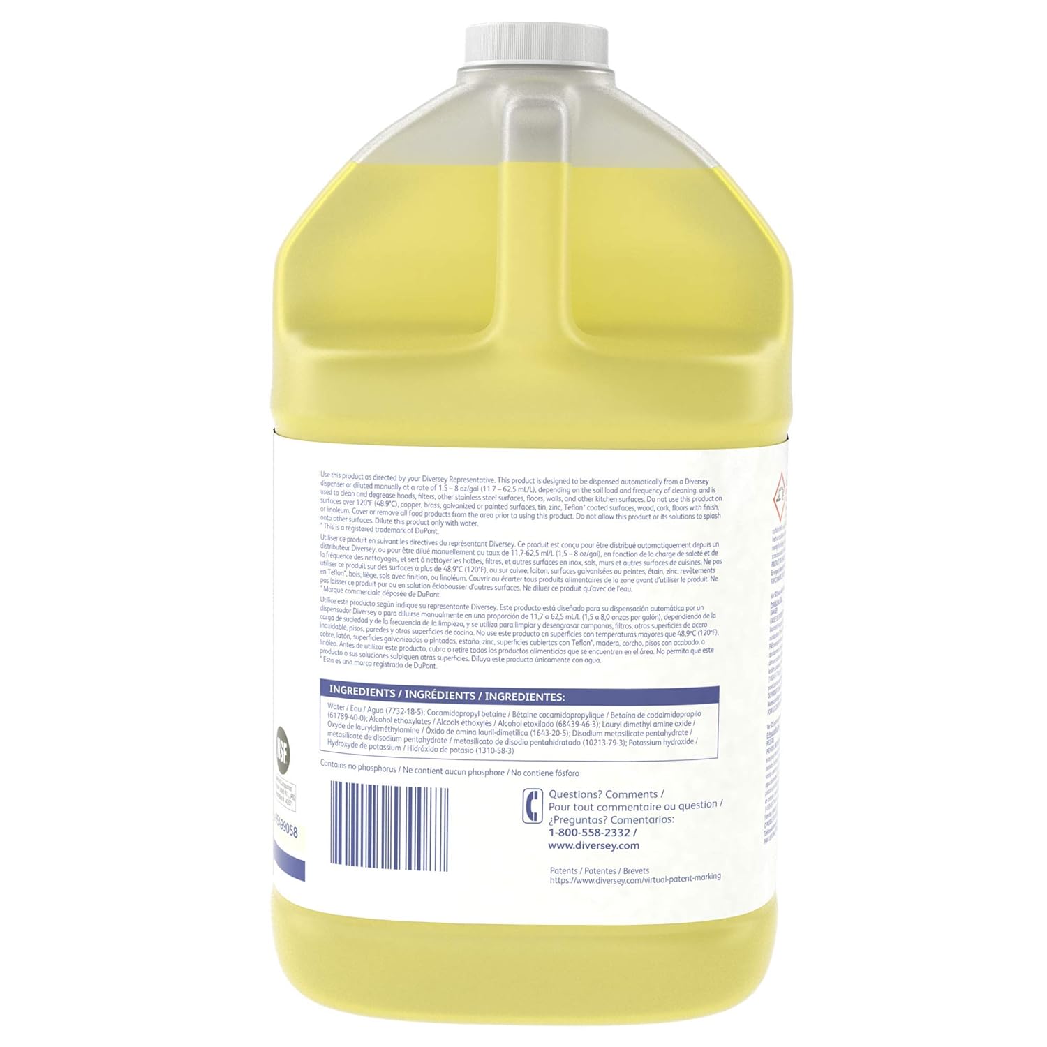 Diversey 95499058 SUMA Break-Up Heavy Duty Foaming Grease-Release Cleaner, Industrial Strength Degreaser for Floors & Equipment, Concentrate, 1-Gallon (Pack of 4)