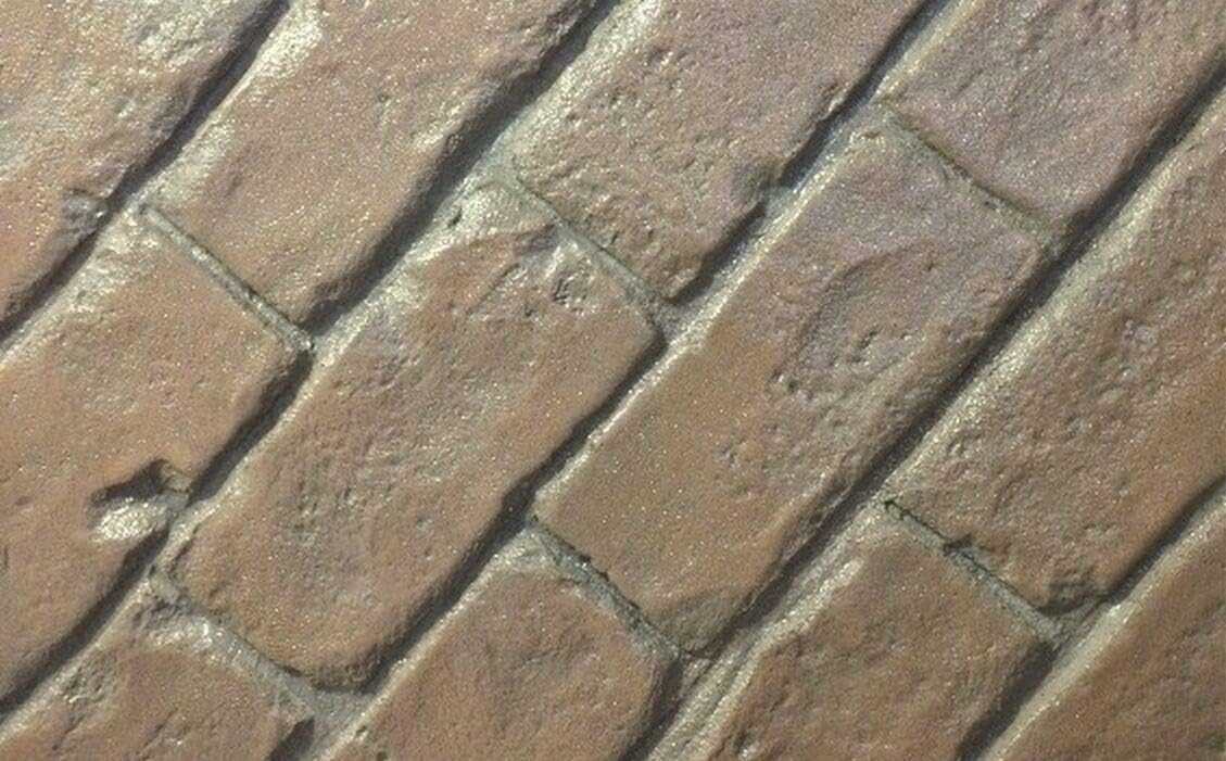 Georgetown Brick Concrete Stamp Single by Walttools | Vintage Oversized Brick Pattern, Sturdy Polyurethane Texturing Mat, Decorative Realistic Detail (Rigid)