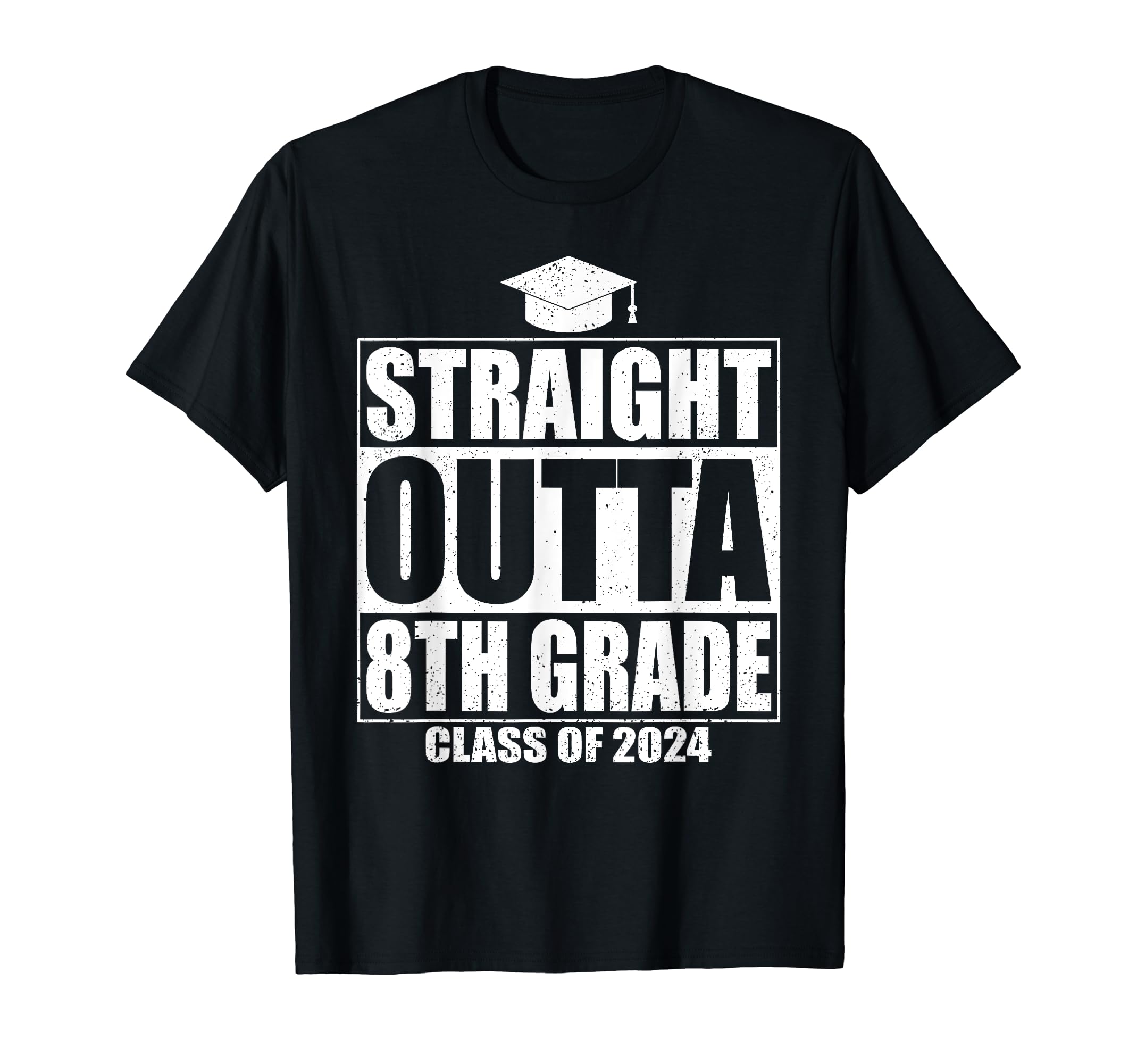 Straight Outta School Graduate Class 2024 Idea TeeStraight Outta 8th Grade Graduation Class Of 2024 8th Grade T-Shirt