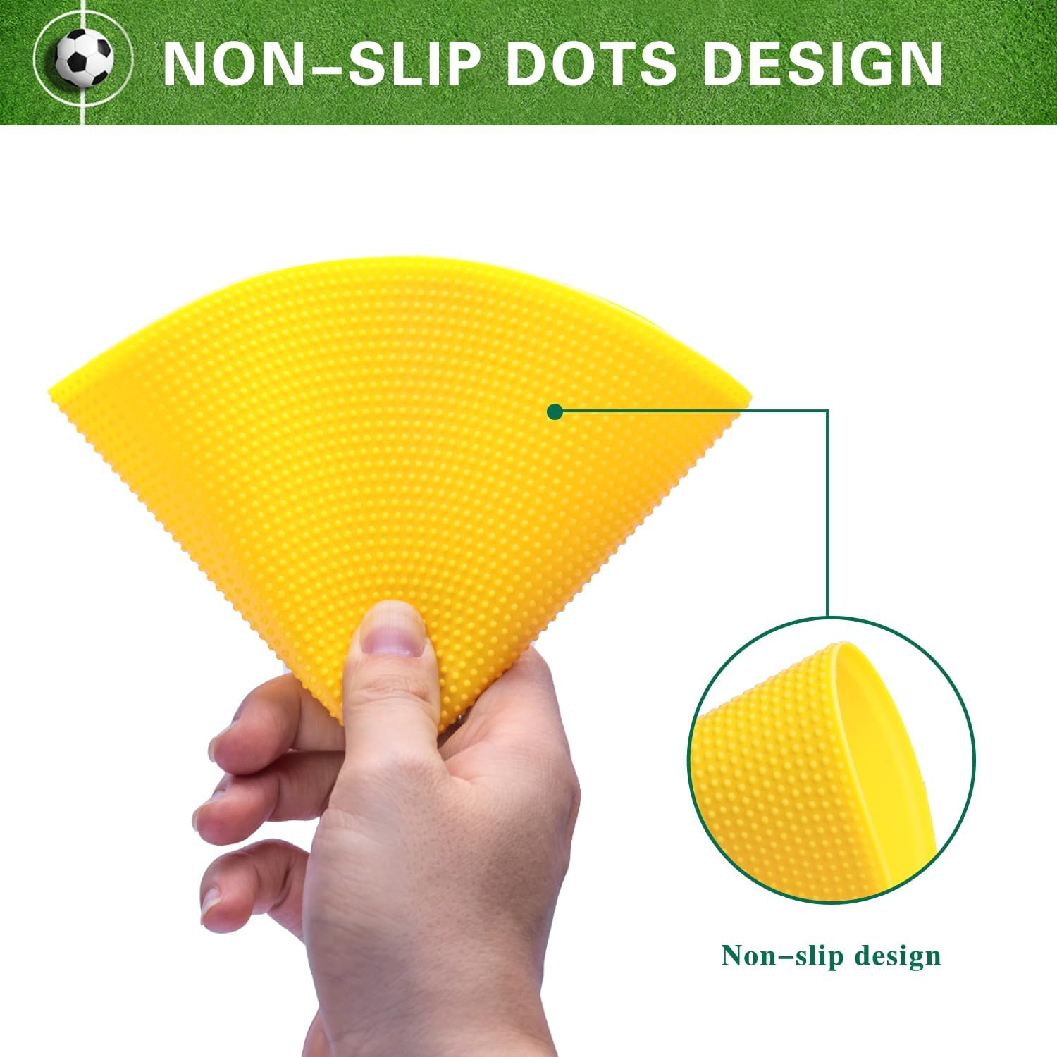 Poly Spot Markers 4inch/9 inch Non-Slip Rubber Agility Markers Flat Field Cones Floor Dots for Football, Soccer, Basketball Training Markers, School Activities, Exercise Drills, Social Distancing