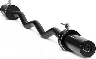 CAP Barbell Olympic EZ Curl Bar, Black, 47" (OBIS-47B)