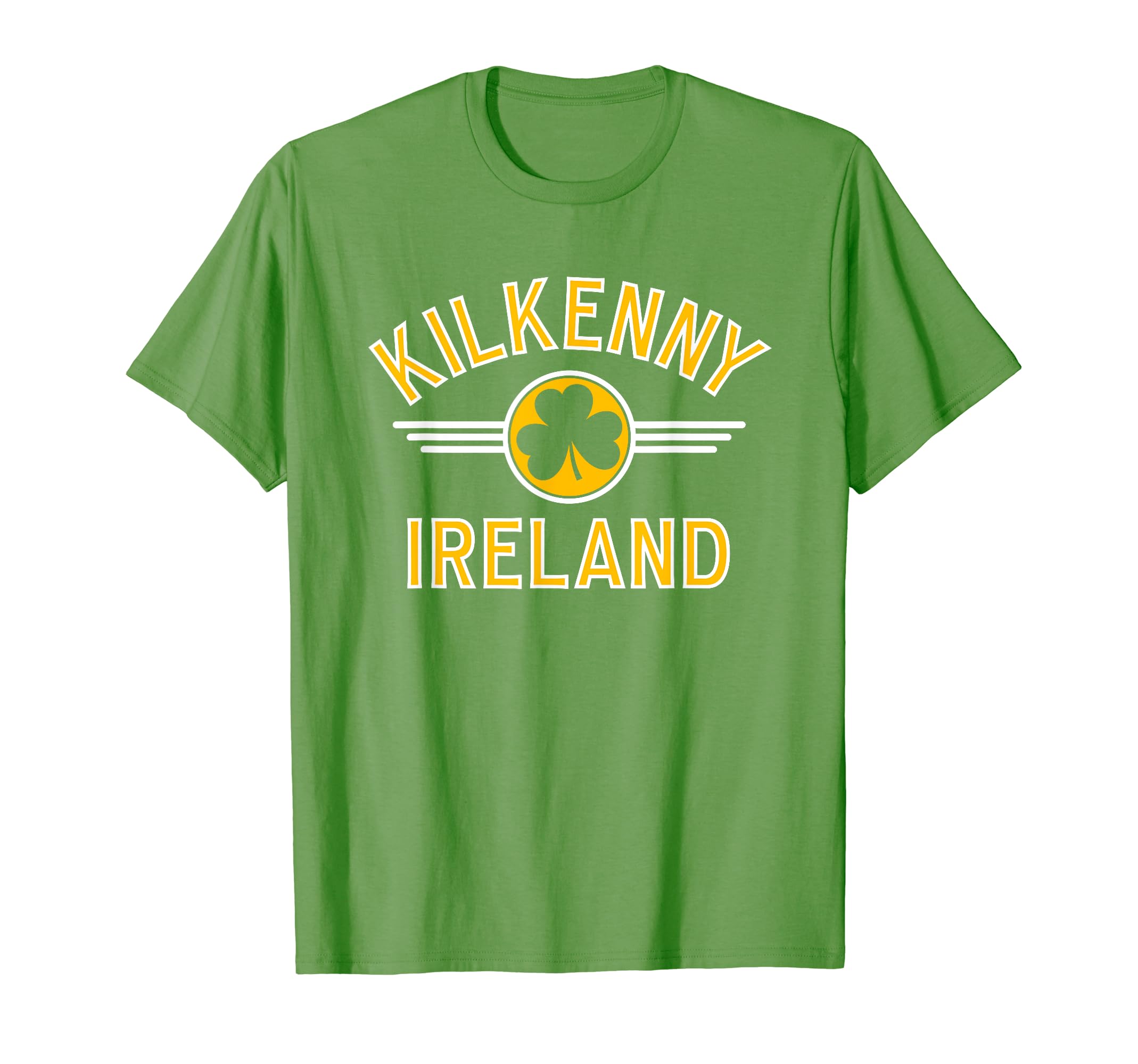 Kilkenny Ireland Shamrock Circle Amber Print T-Shirt
