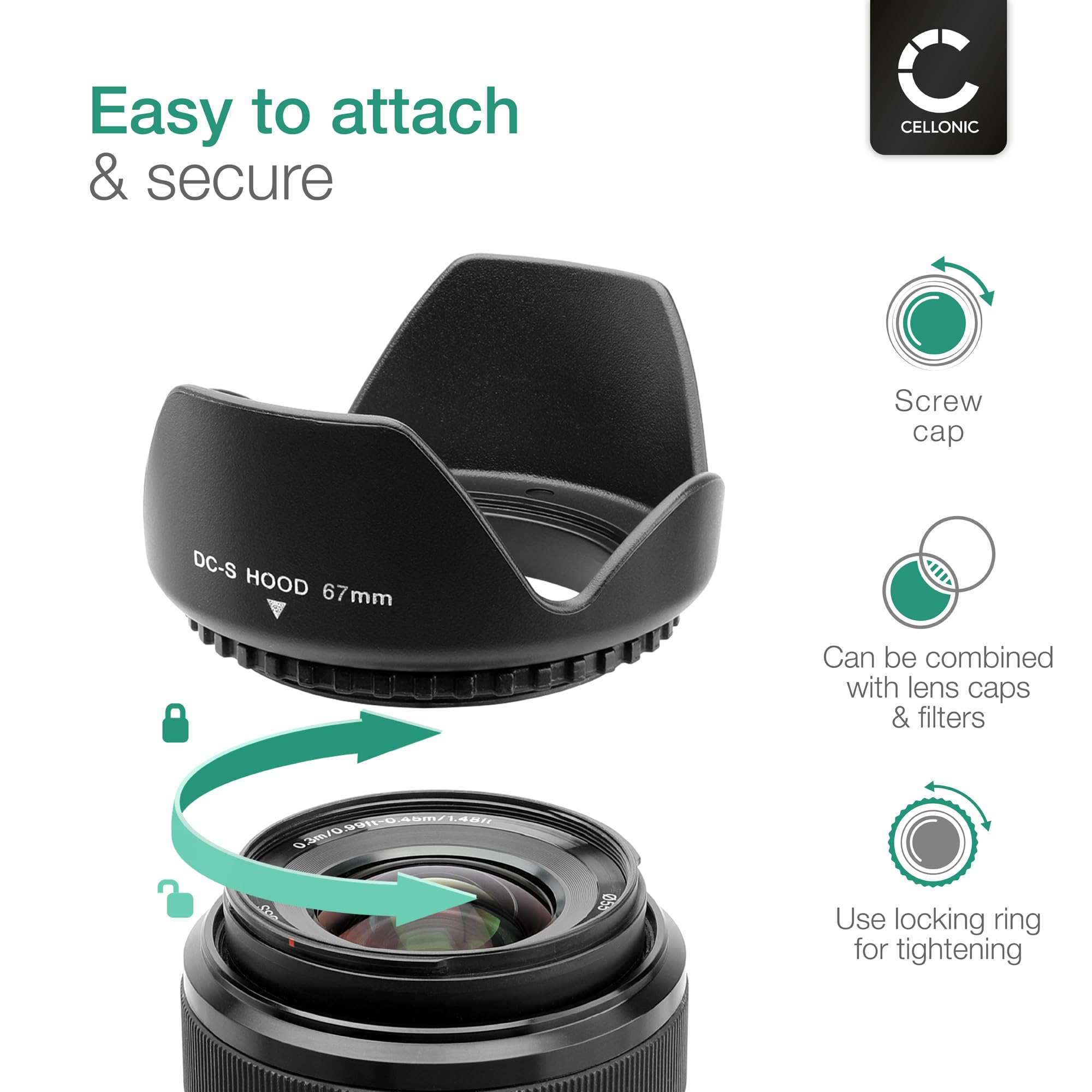 CELLONIC® Zonnekap LH-DC90 compatibel met Canon PowerShot SX60 HS PowerShot SX70 HS Lens Bescherming Lens Hood Zonkap Zonneklep CELLONIC® Zonnekap LH-DC90 compatibel met Canon PowerShot SX60 HS PowerShot SX70 HS Lens Bescherming Lens Hood Zonkap Zonneklep