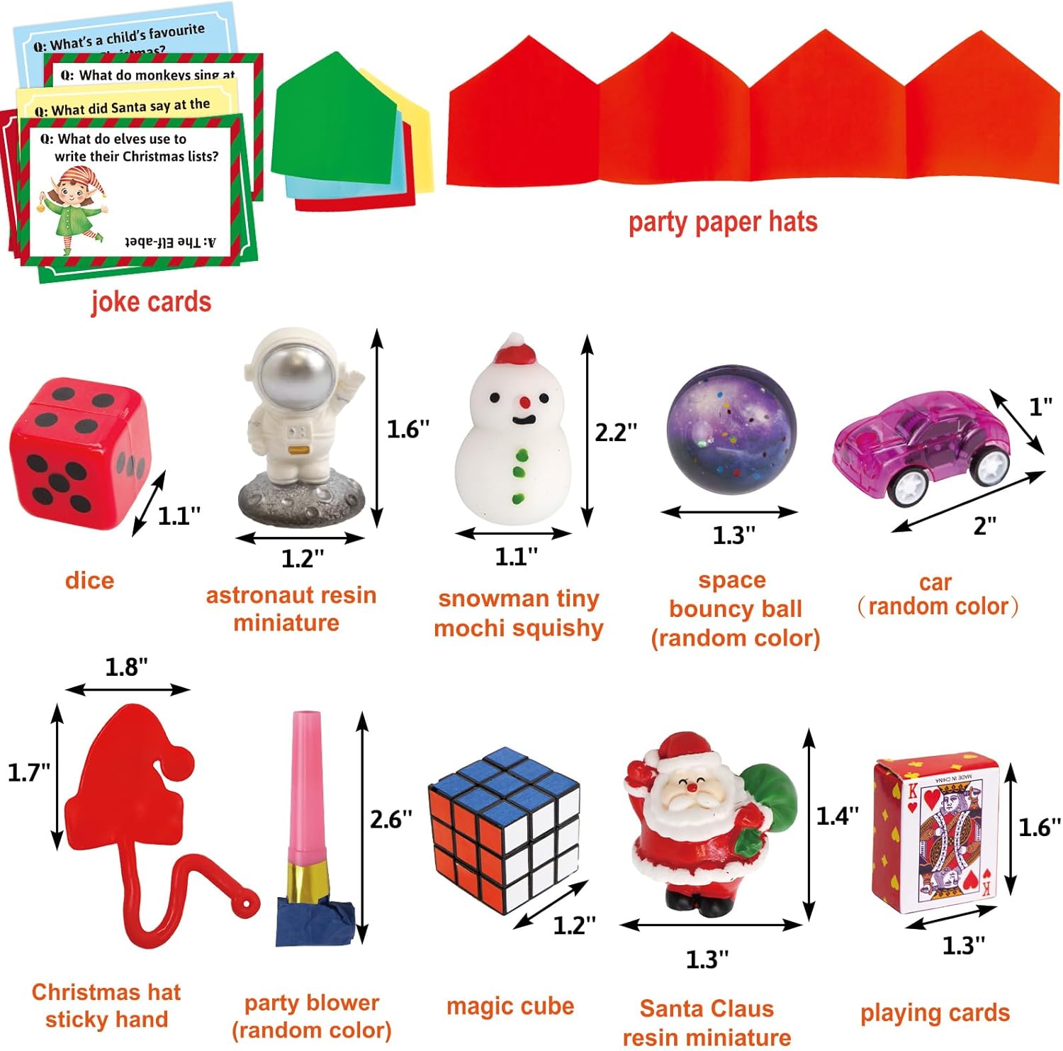 ceiba tree 10 Pack Christmas Crackers Poppers Party Favors Non-Snap No Popping Table Supplies Games with Toys Gifts Party Paper Hats Joke Paper