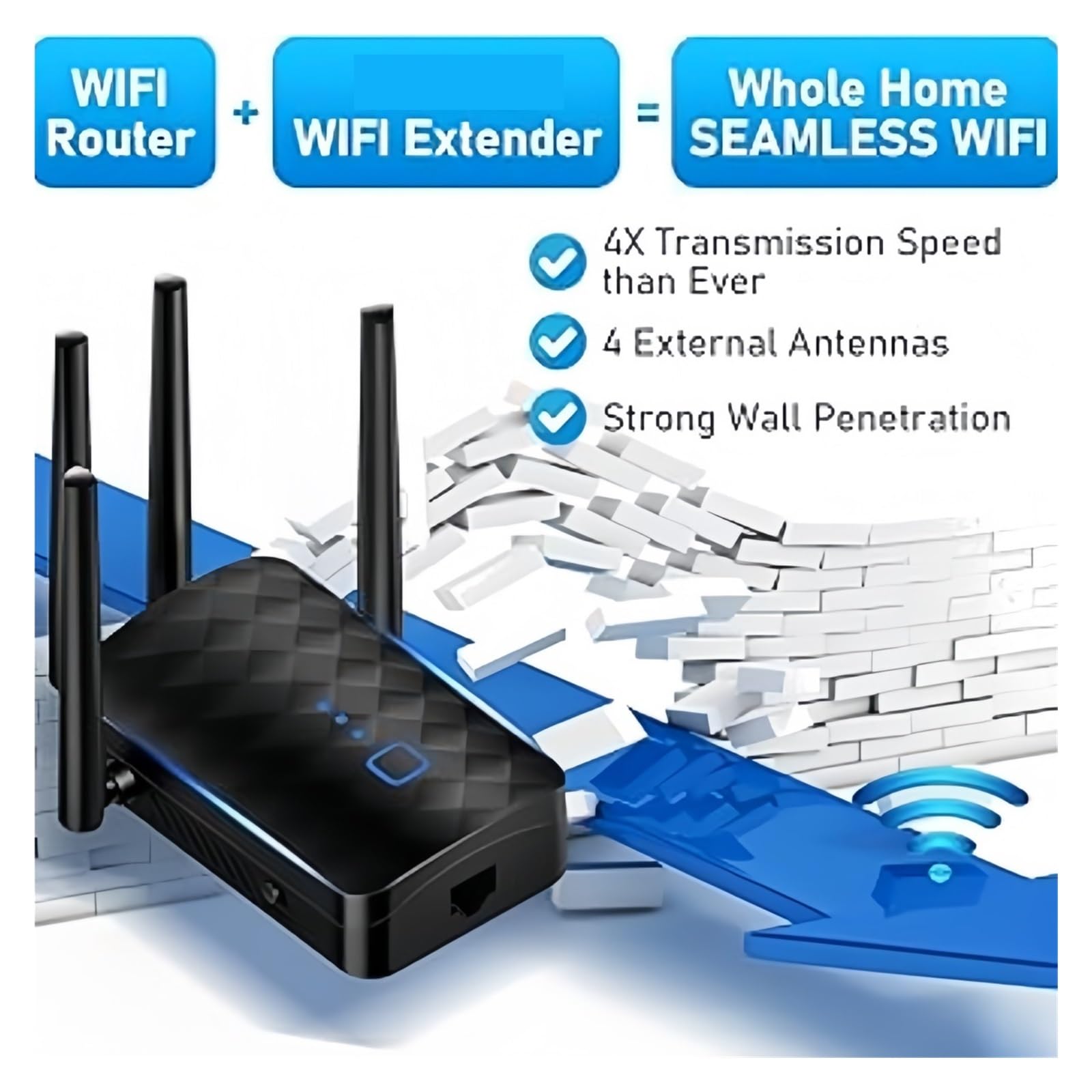 Ripetitore WiFi Wireless Dual Band 2.4G 5GHz Da 1200 Mbps, Extender, Amplificatore Gigabit 802.11ac, Router, Di Segnale A Lungo Raggio Copertura più ampia