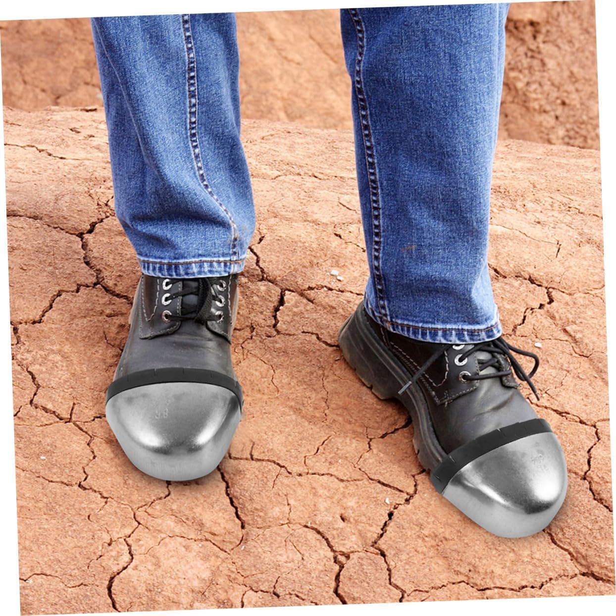 2pairs -smash Toe Caps Protective Footwear Inserts for Work Boots Easy Installation Safety Shoe Covers for Construction and Warehouse Use