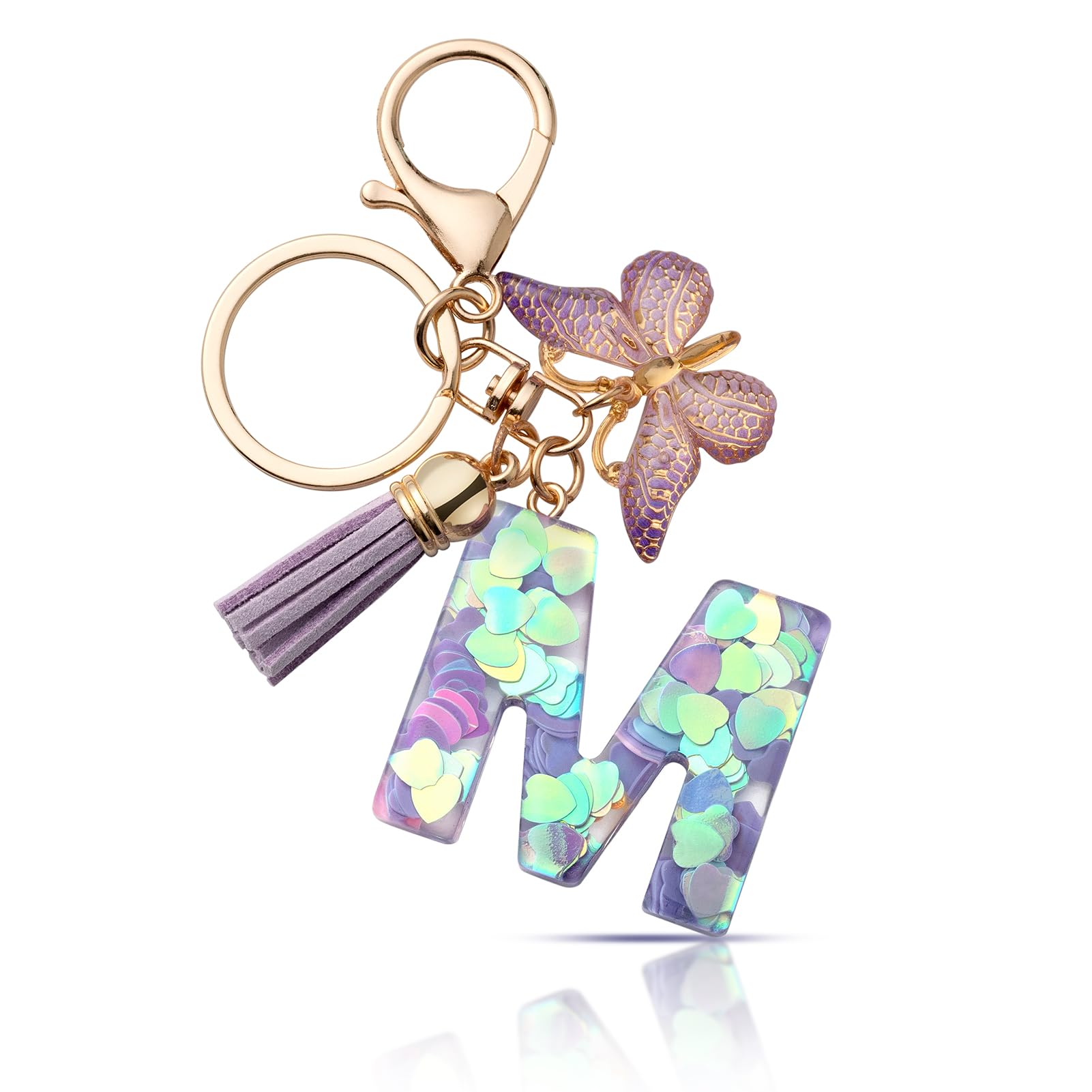 CHUQING Schlüsselanhänger Buchstabe Mädchen Schlüsselanhänger mit Anfangsbuchstaben Anhänger Schlüssel Letter Keychain für Frauen Damen