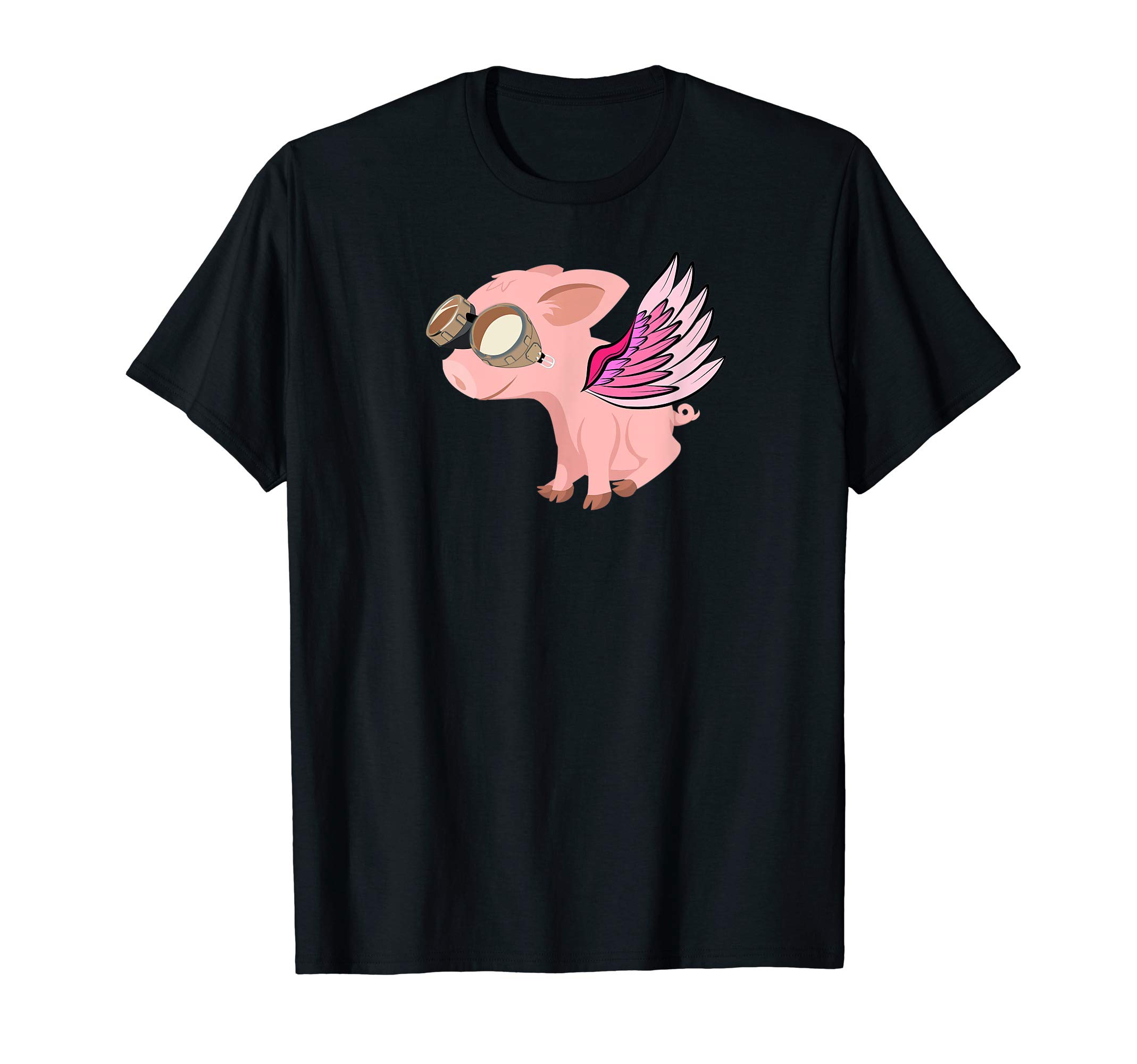 RWS235When Pigs Fly, Flying Pig T-shirt T-Shirt