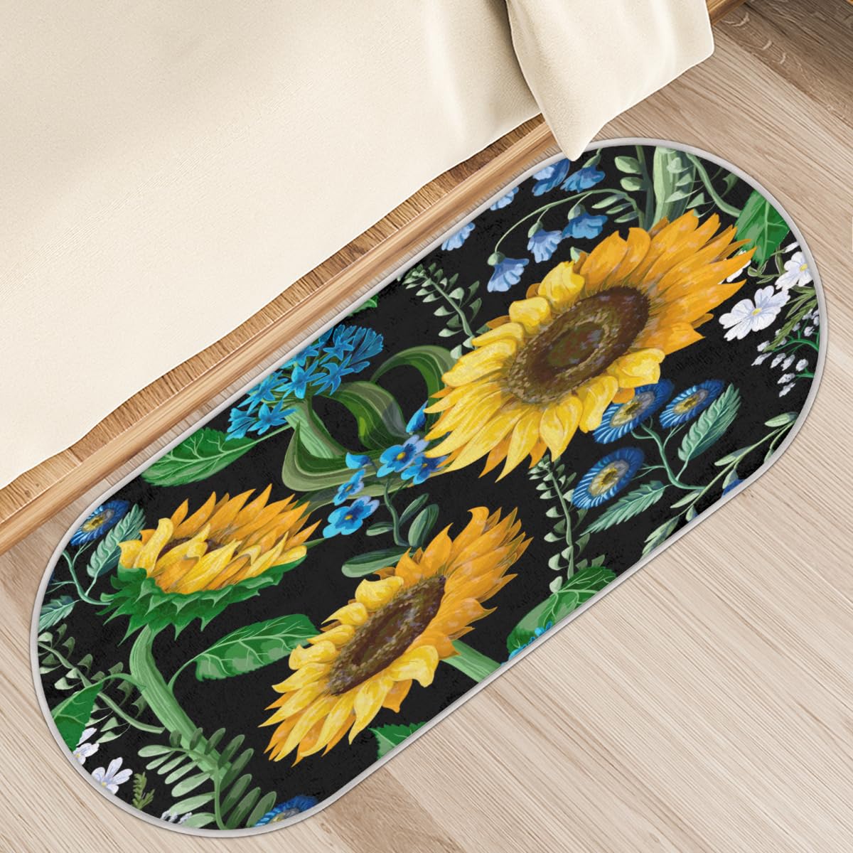Tapis antidérapant TropicalLife 50x120 cm à motif tournesols pour une cuisine accueillante