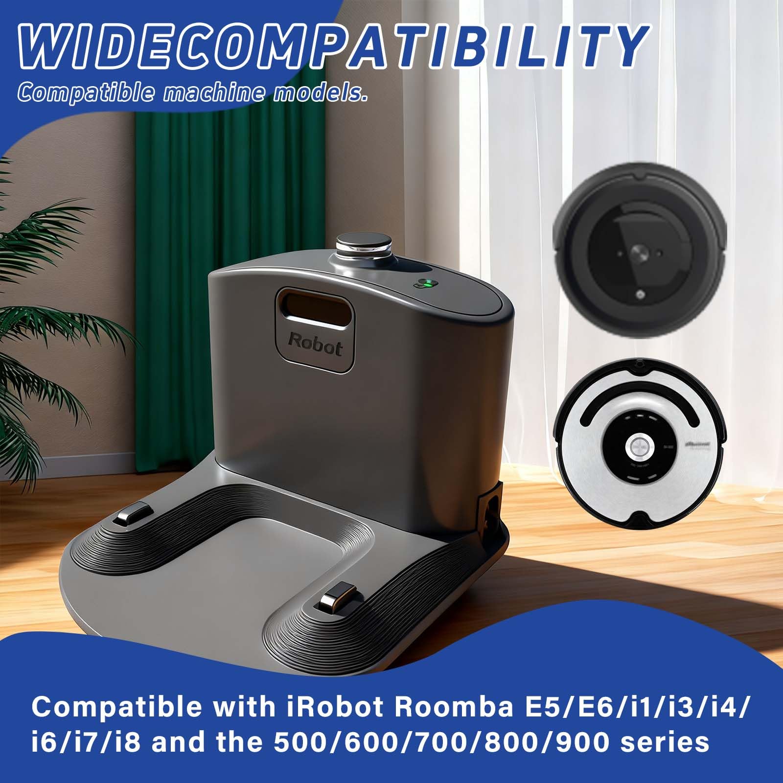 Base de carga de carga, estación de acoplamiento con cable de carga compatible con Roomba para iRobot Roomba e5 e6 i1 i3 i4 i6 i7 i8 500 600 700 800 900 Series
