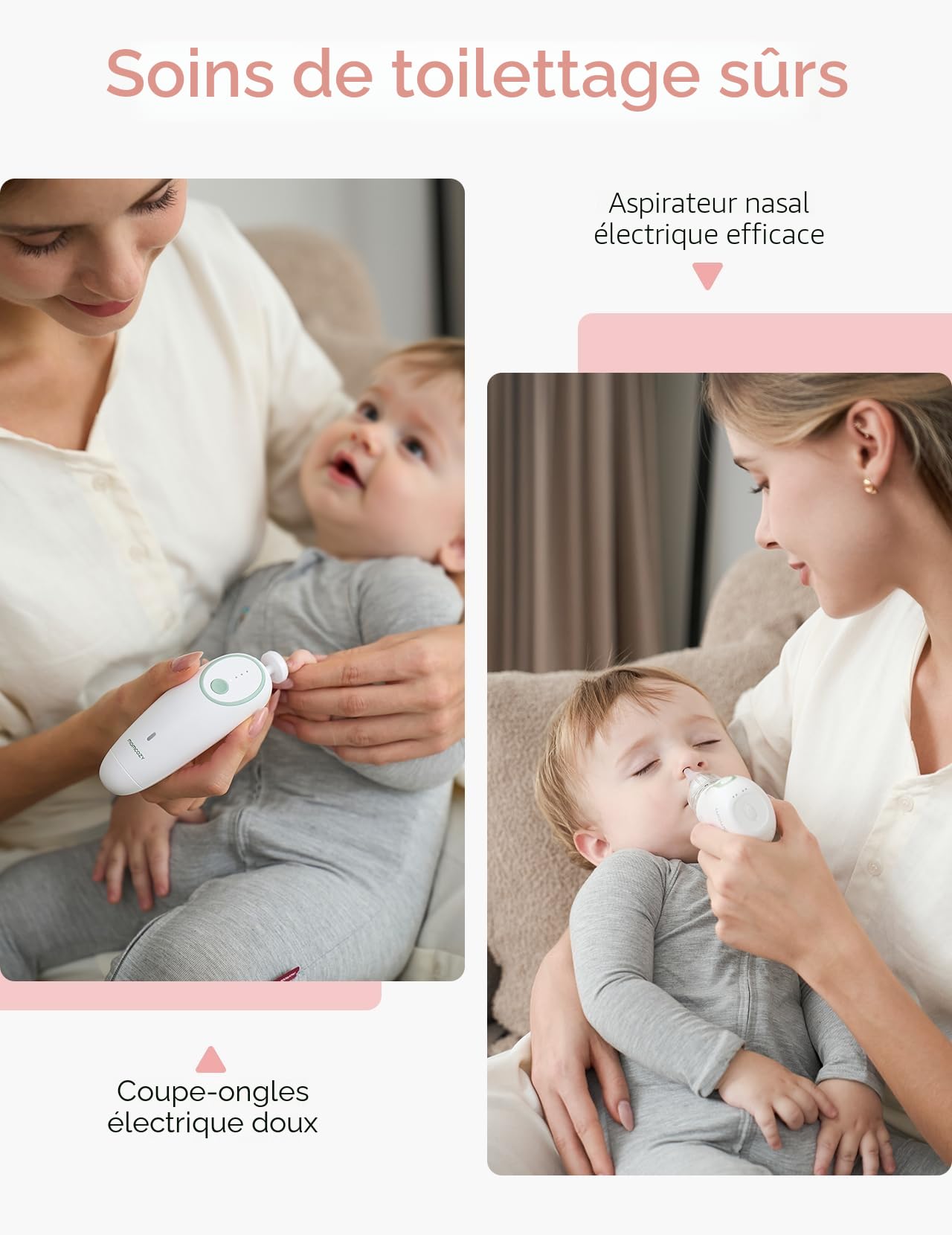 Momcozy Elite Baby Kit, Cadeau de Qualité Supérieure pour Toilettage, Santé et Nettoyage de Bébé, Idéal pour Baby Shower, Inclut Lime à Ongles et Aspirateur Nasal Électrique