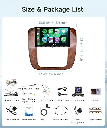 Miniatura 8 de Radio de coche estéreo de 8 núcleos 4G+64G para GMC Yukon Tahoe Suburban Chevy Silverado 2007-2013 estéreo con 5G WiFi DSP Carplay Android Auto,