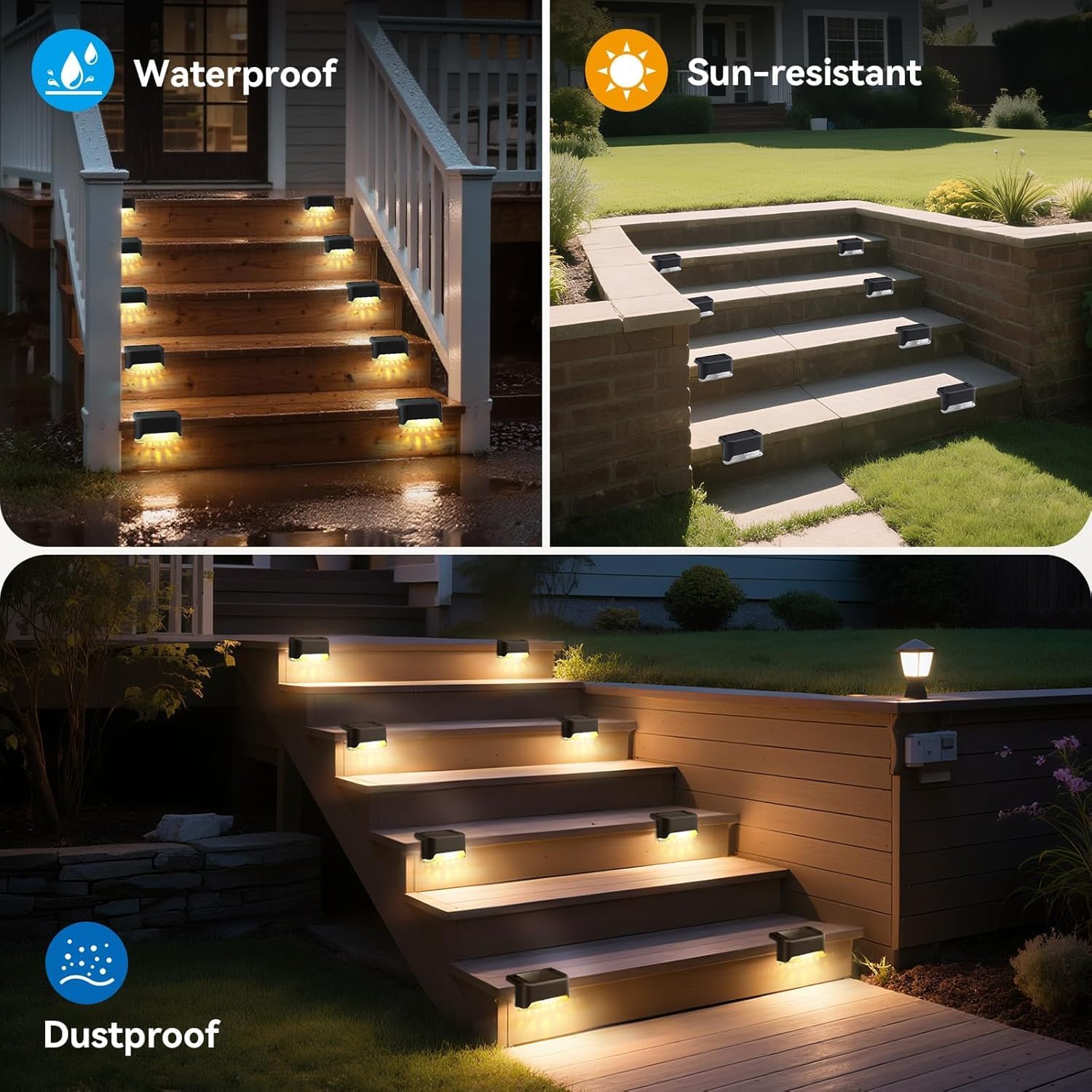 Solar Stair Lights - Outdoor Waterproof LED -7