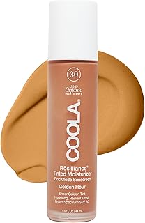 COOLA Organic Rosilliance Tinted Moisturizer with SPF 30, Dermatologist Tested, 1.5 FL Oz