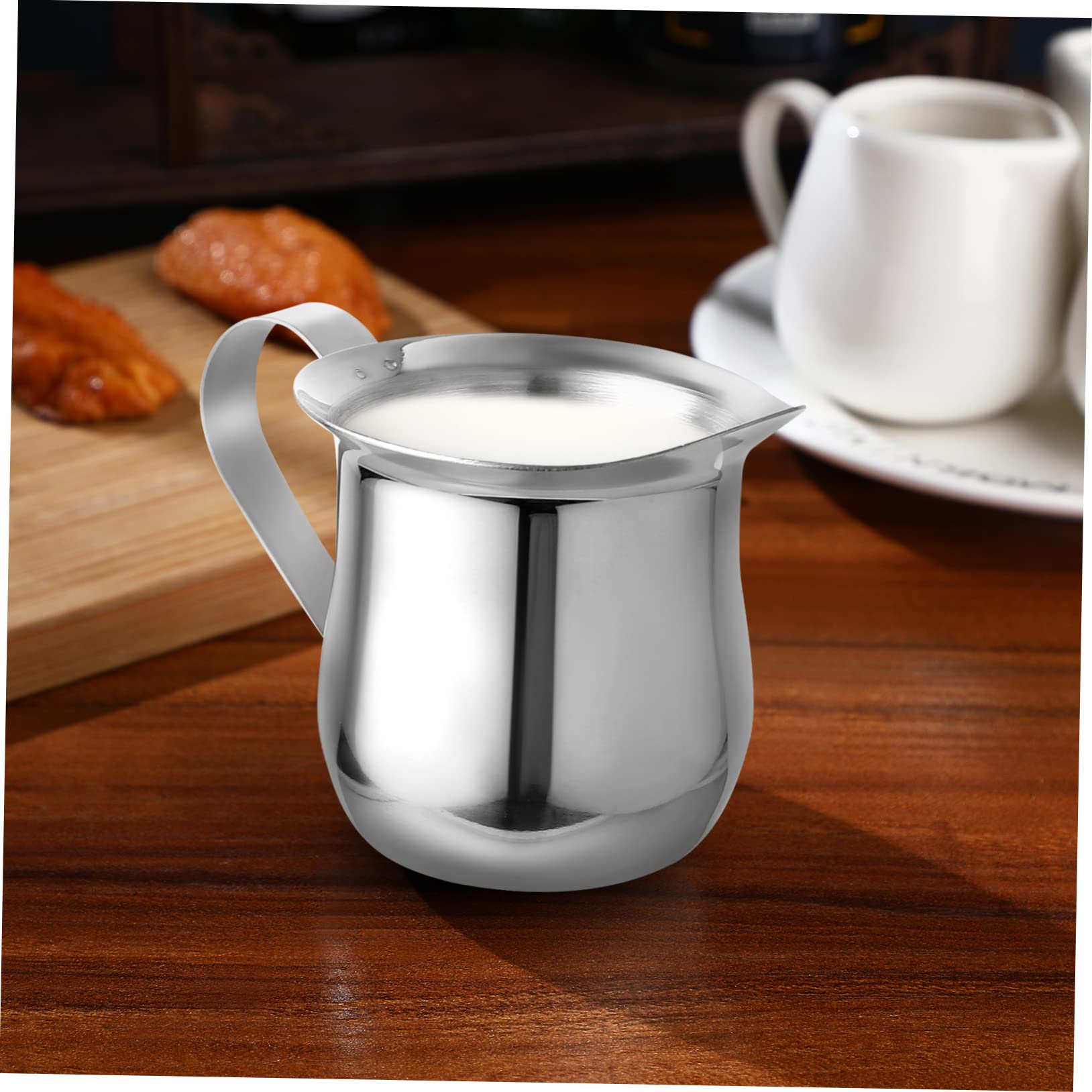9piezas Jarras De Leche De Acero Inoxidable De Tazas Pequeñas Para Espumar Leche y Preparar Café Espresso