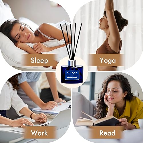 Miniatura 5 de Juego de difusor de varillas de 6.7 onzas, difusor de varillas perfumadas hawaianas para vacaciones, difusor de aceite de fragancia para el hogar