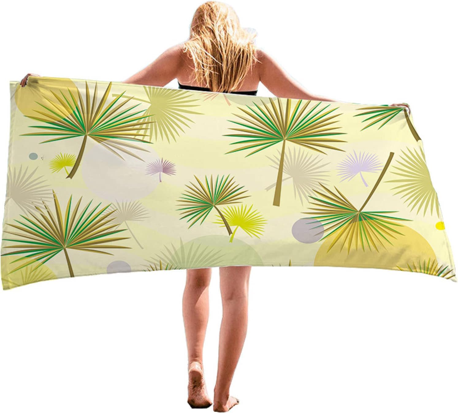 Serviette de Plage 150x200 cm Pissenlit, Serviette de Plage Microfibre pour Femme Homme, Serviette de Bain Grande Pissenlit, Drap de Plage Légère Portable pour Natation Voyage I979