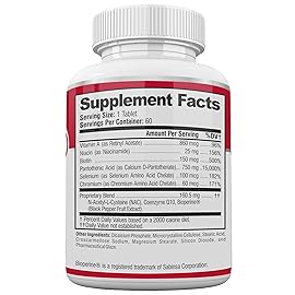 Acnetame Acne Pills- Vitamin Supplements for Acne Treatment- Natural Clear Skin from Hormonal Cystic Pimples- Oily Skin Vitamins Pill for Women, Teen, Men, & Adults 60 Tablets