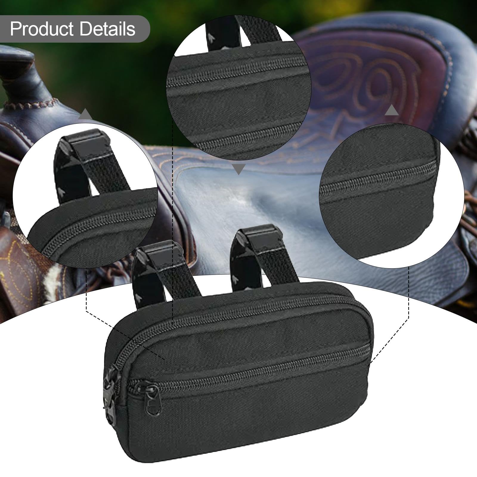 Satteltasche Pferd Pommel Pocket Sattelhorn Tasche Oxford Zipper Organizer Pack für Geschenk Reiten Camping Outdoor Reisen 19.5cmx4cmx11cm