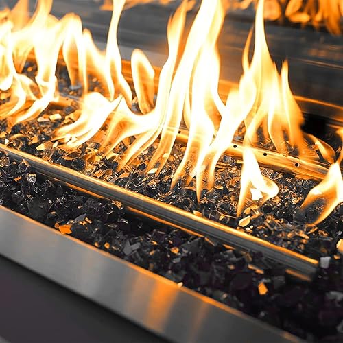 Miniatura 6 de Mr. Fireglass 20 Libras de Cristal de Fuego Negro Reflectante, Rocas de Cristal Templado Reflectante de Alto Brillo de 12 Pulgada para Mesa de