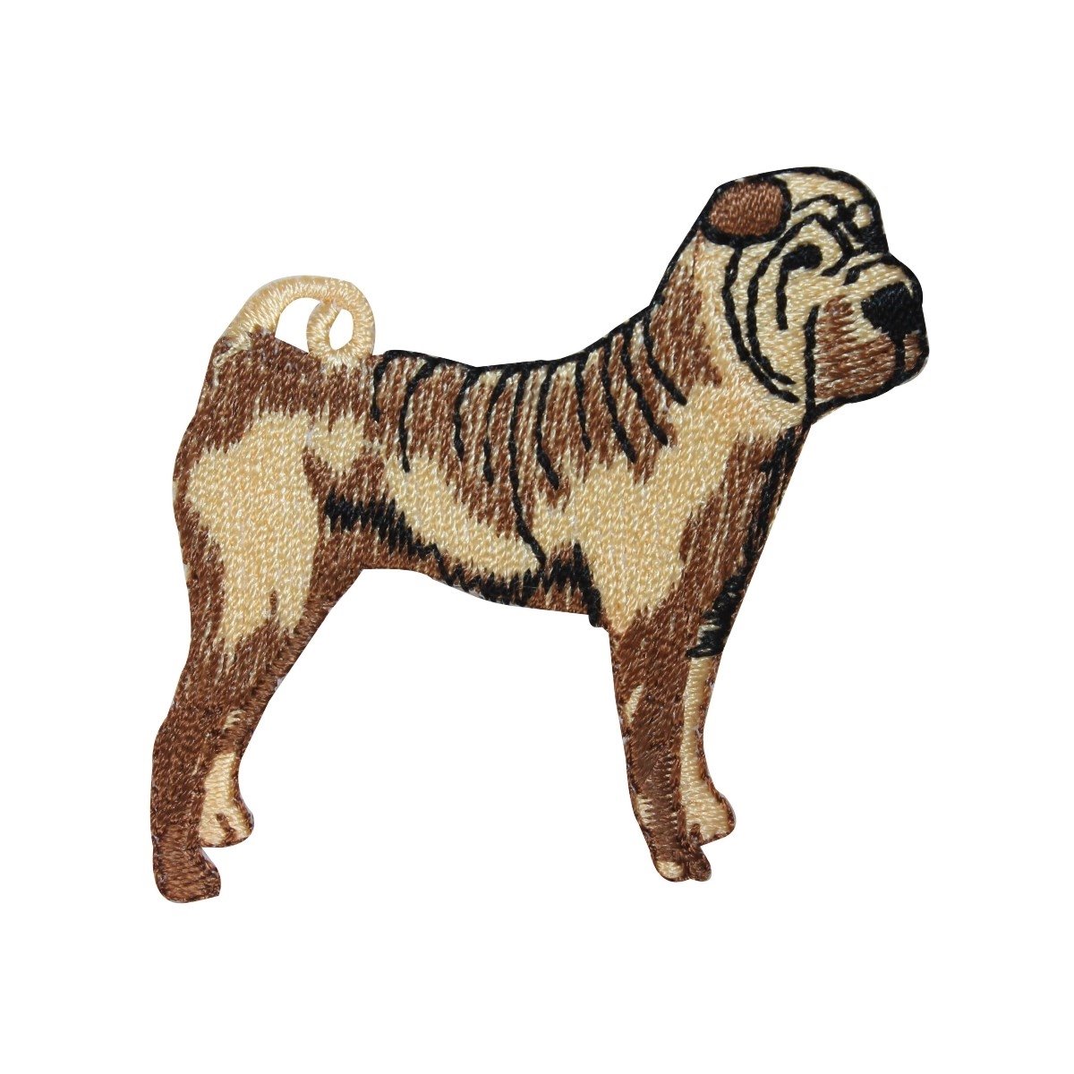 ID 2800 Shar Pei Dog Patch Saggy Skin Puppy Breed Embroidered Iron On Applique