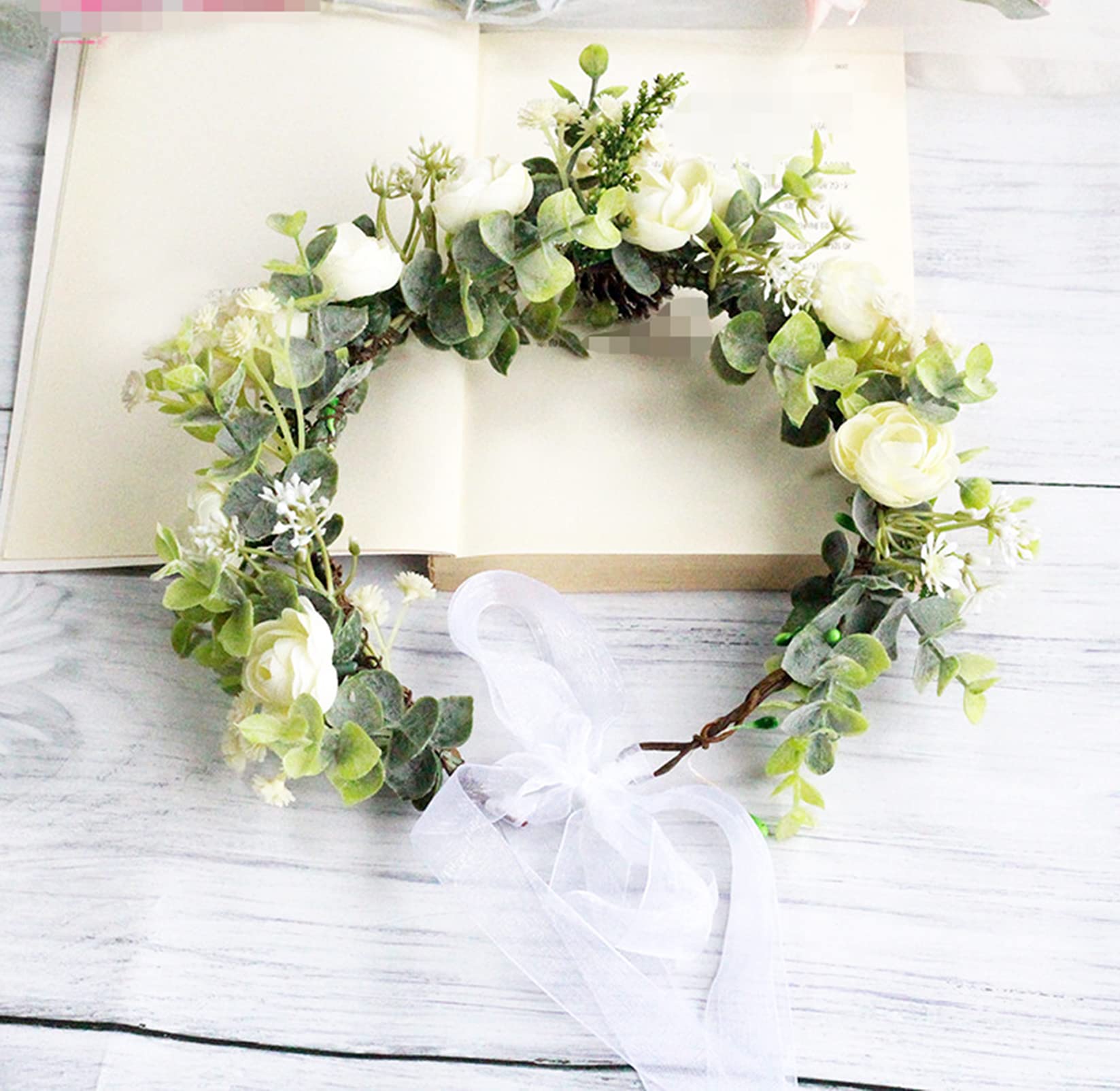 Amazon.com : Trepveter Adjustable Size Floral Crown Hairband  display picture 1
