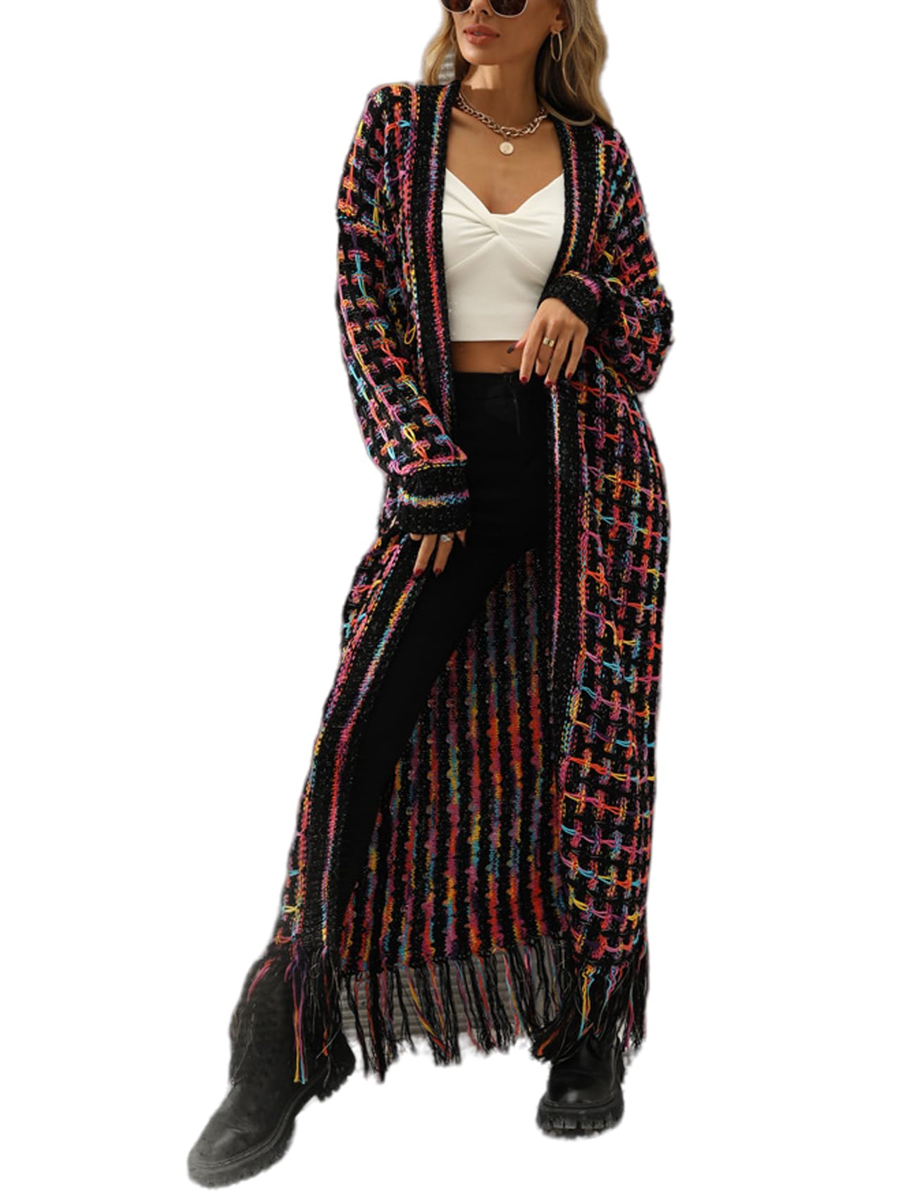 Perbai Womens Boho Cardigan