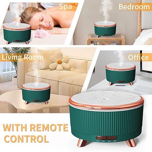 Miniatura 6 de Difusores para aceites esenciales para habitación grande de 16.9 fl oz, difusor de aromaterapia para oficina en casa con control remoto, 7 luces