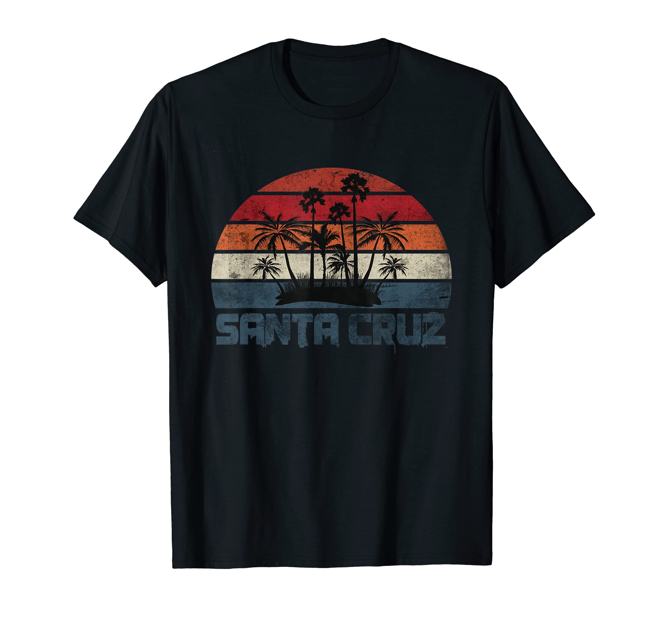 Santa Cruz CA Sunset Retro Vintage Santa Cruz California T-ShirtOEKO-TEX STANDARD 100