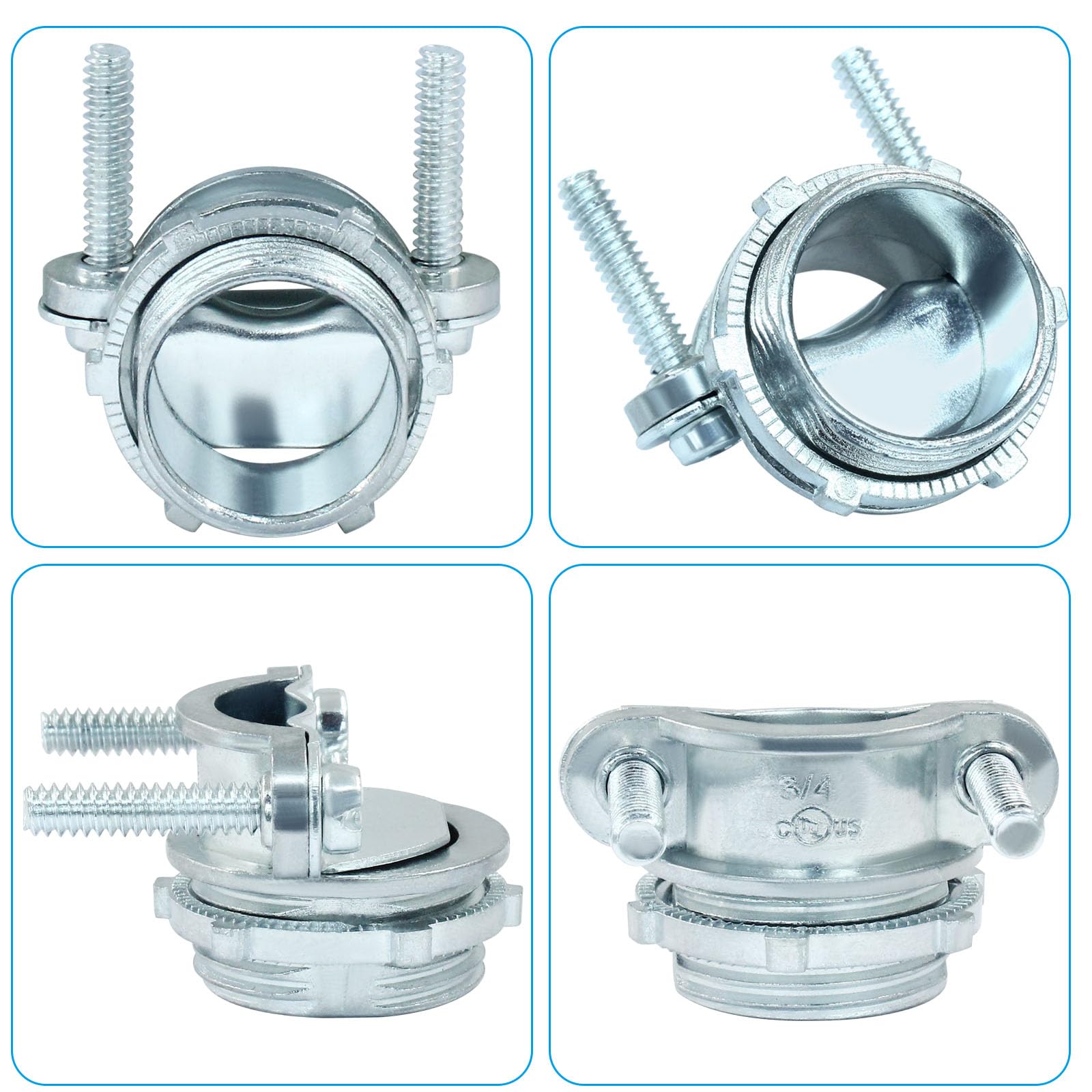 3/4 Inch Clamp Type Cable Connectors, 4 Pcs — Amazon image 5