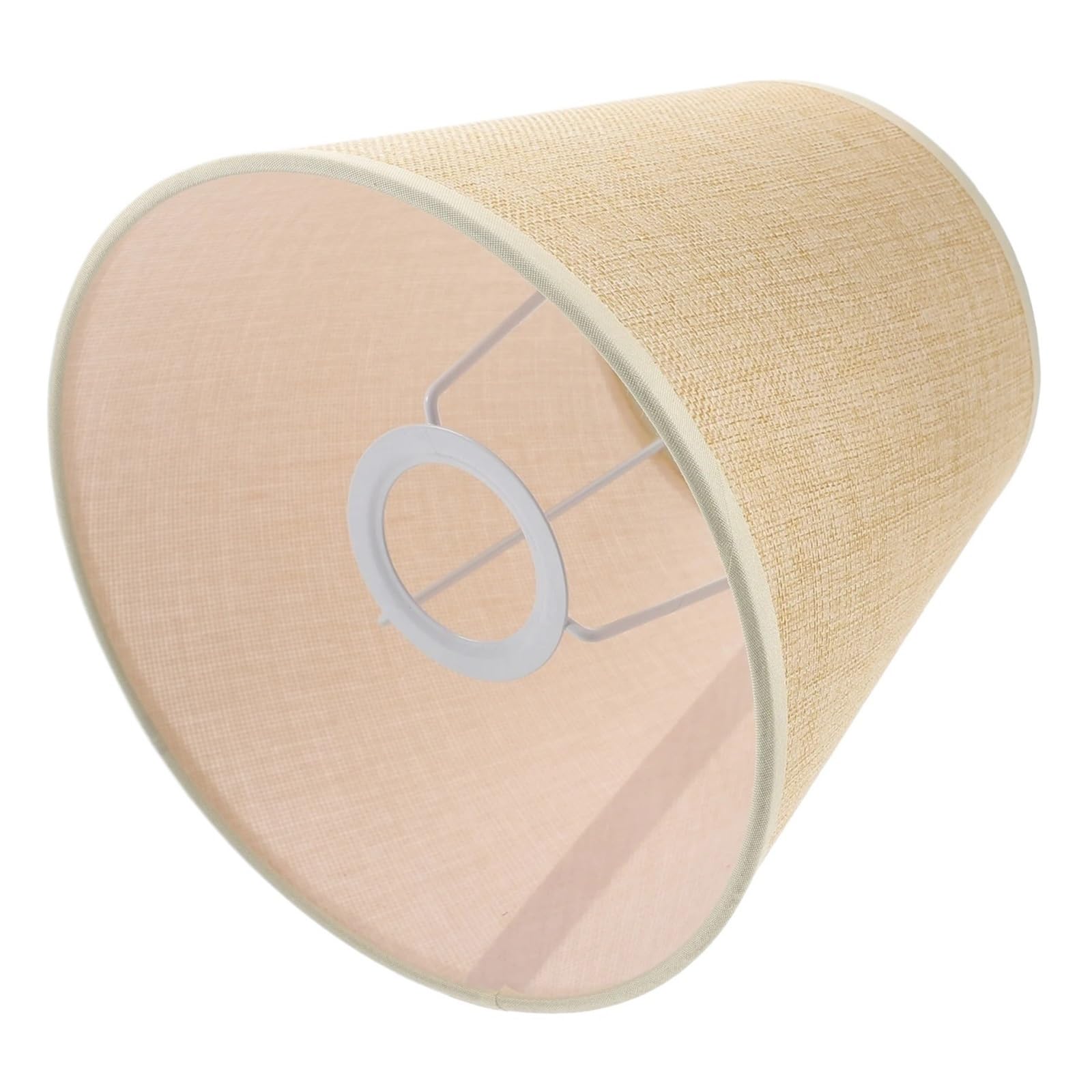 Luxemetals Beige 1Pcs Linen Fabric Lampshade For E27 Table And Desk Lamps(Beige)
