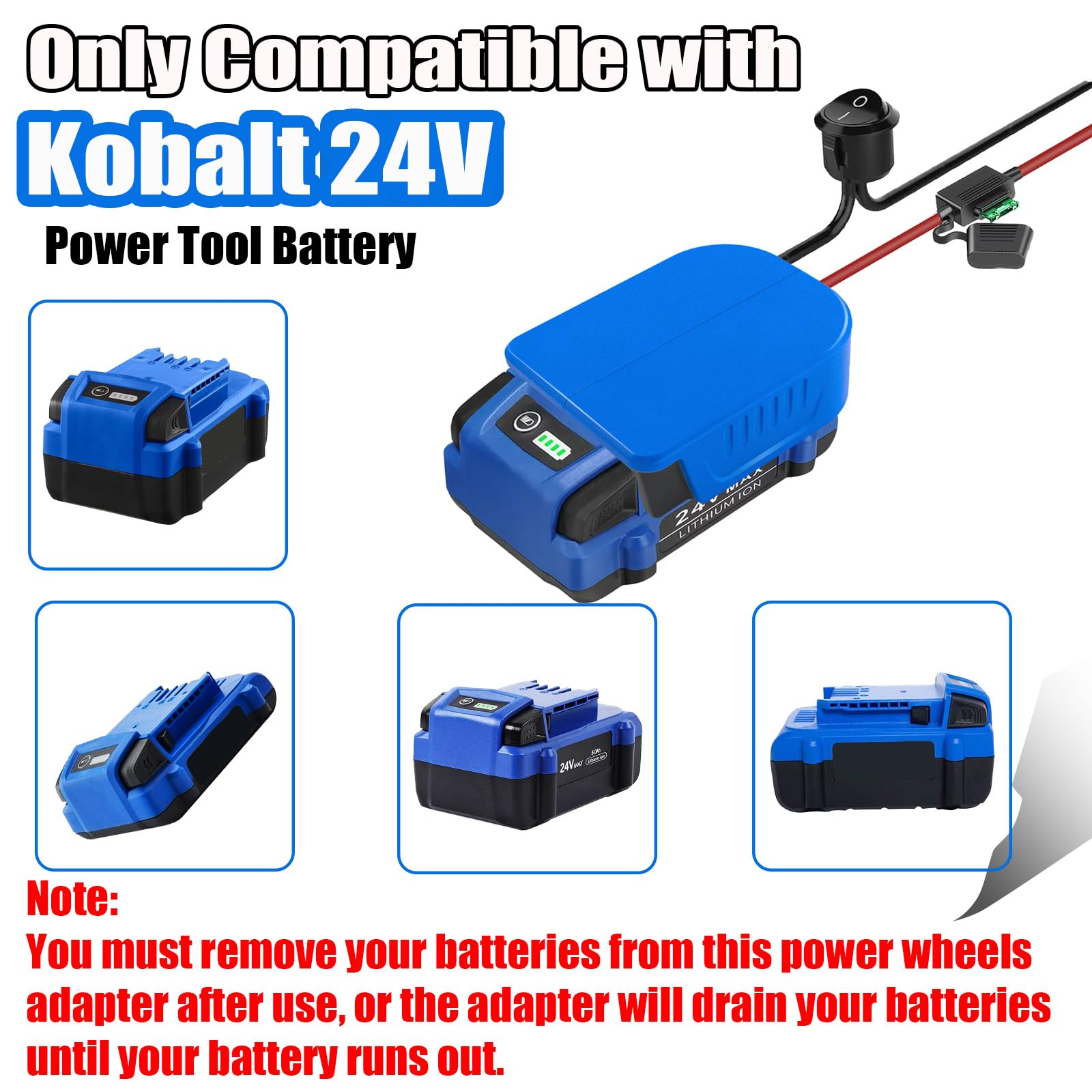 Amazon.co.jp: Kobalt 24V Maxバッテリーアダプターコンバーターキット