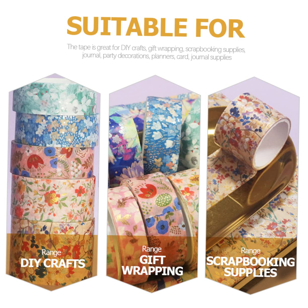 TEHAUX 45rollos Cinta Washi Floral para Scrapbooking De Cinta para Manualidades para Decoraciones y Proyectos De