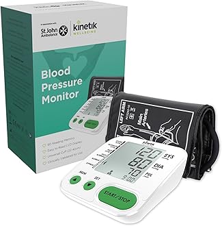 Kinetik Wellbeing Blood Pressure Monitors Large Cuff Universal (22-42cm) - Automatic Upper Arm Blood Pressure Machine - Home Use Bp Monitor with Irregular Heartbeat Detection