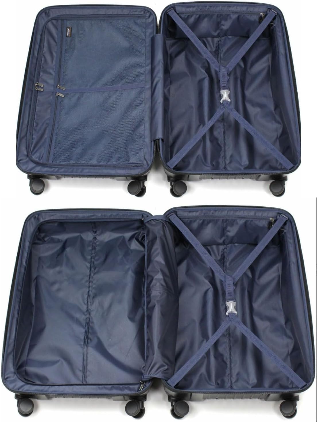 EXCITECH キャリーケース 拡張 ストッパー付き 軽量M68L 3〜6泊