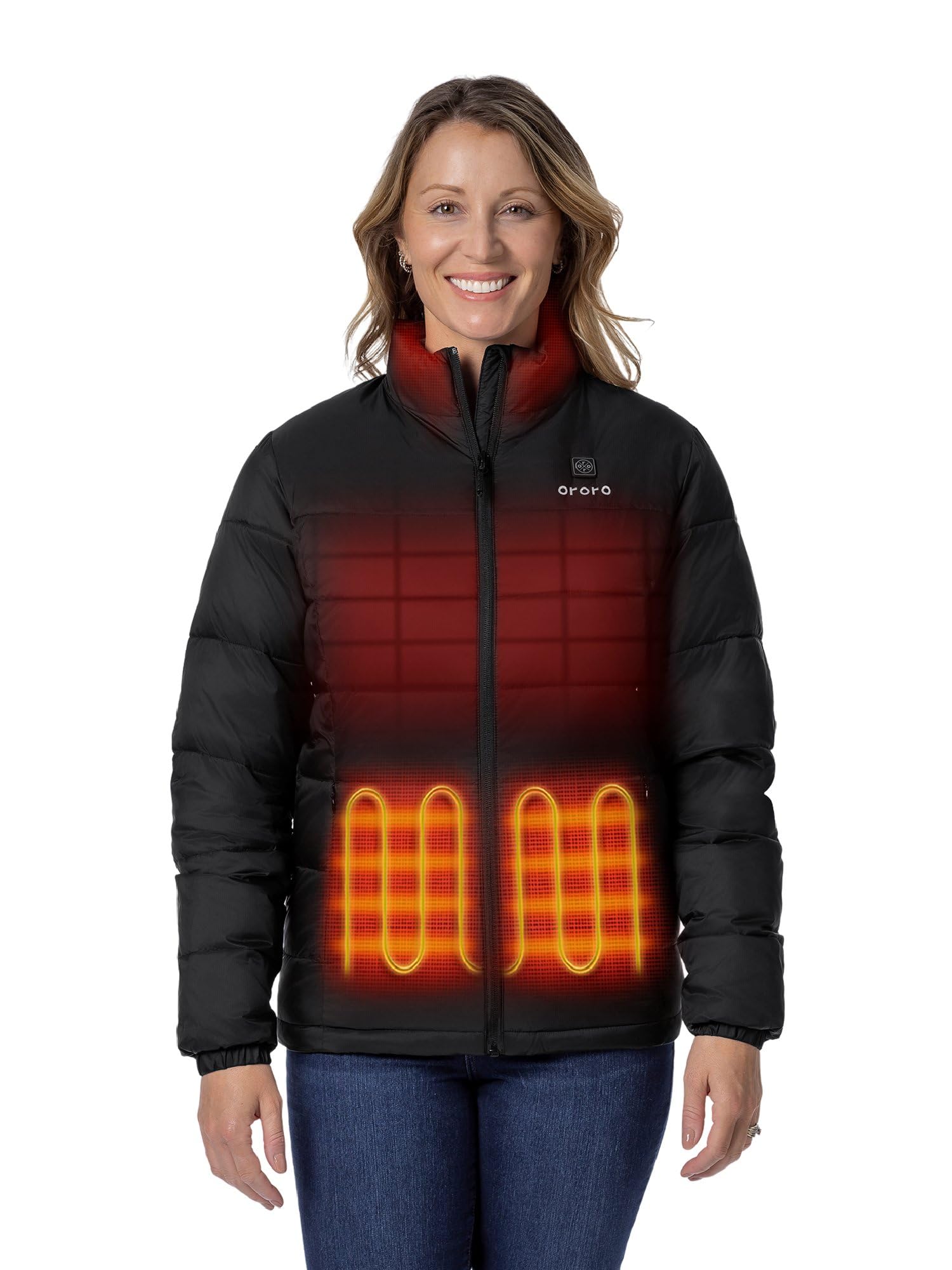 ORORO Women's Heated Puffer — 4 Heat Zones