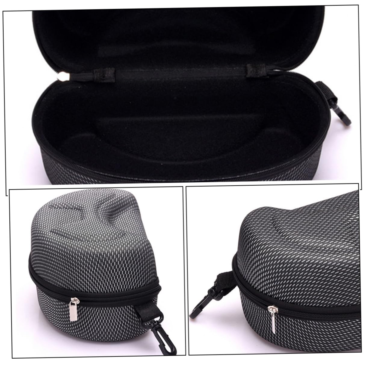 3piezas Estuche Rígido Para Gafas De Moto Organizador De Esquí y Sol Protección Dura y Almacenamiento Para Gafas y Lentes Bolsa De Viaje Portátil